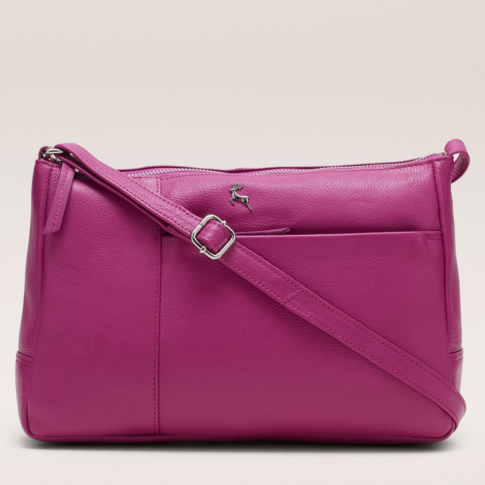 Ashwood Large Cross-Body Bag with Half Zip Pocket