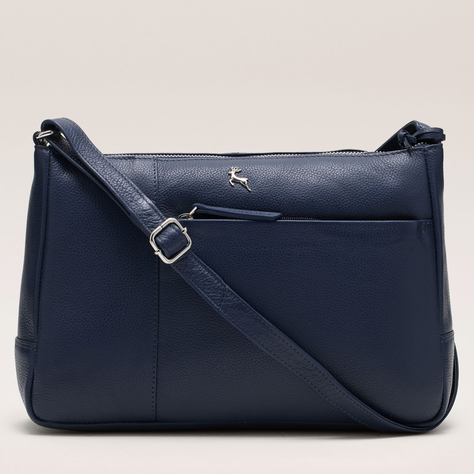 Ashwood Large Cross-Body Bag with Half Zip Pocket