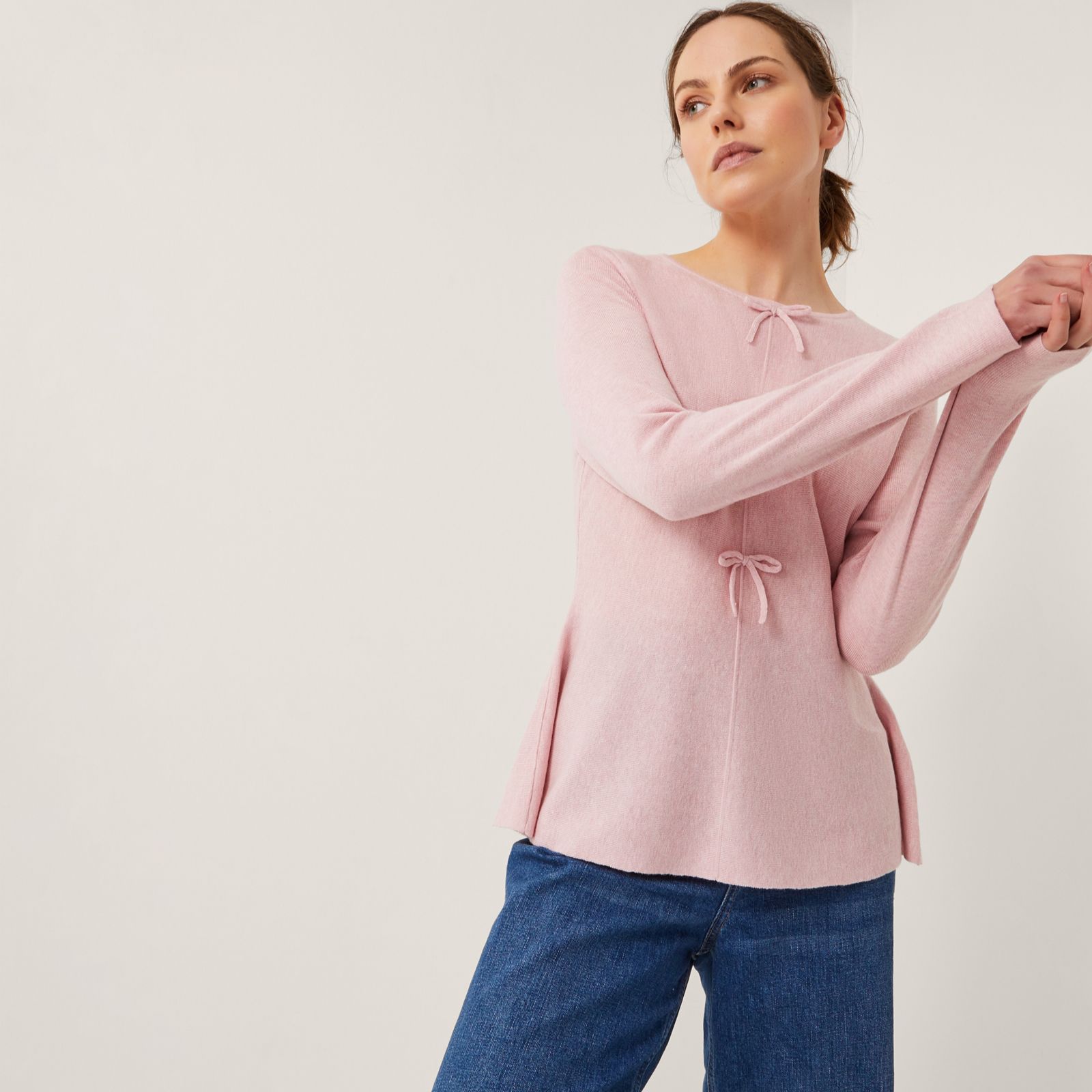 Monsoon Paula Peplum Bow Jumper