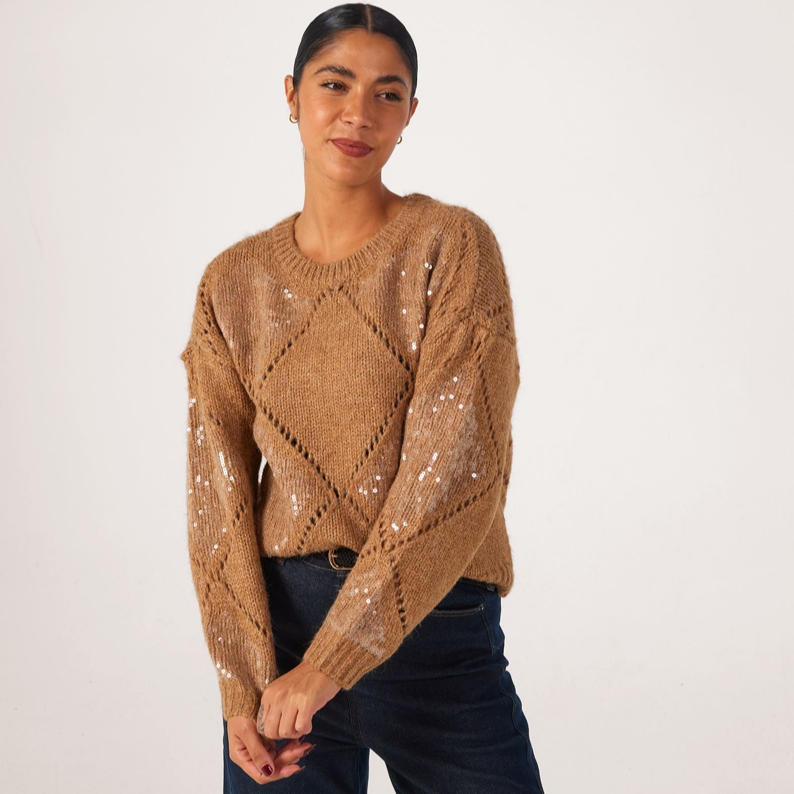 Only Kansas Sequin Detail Knitted Jumper