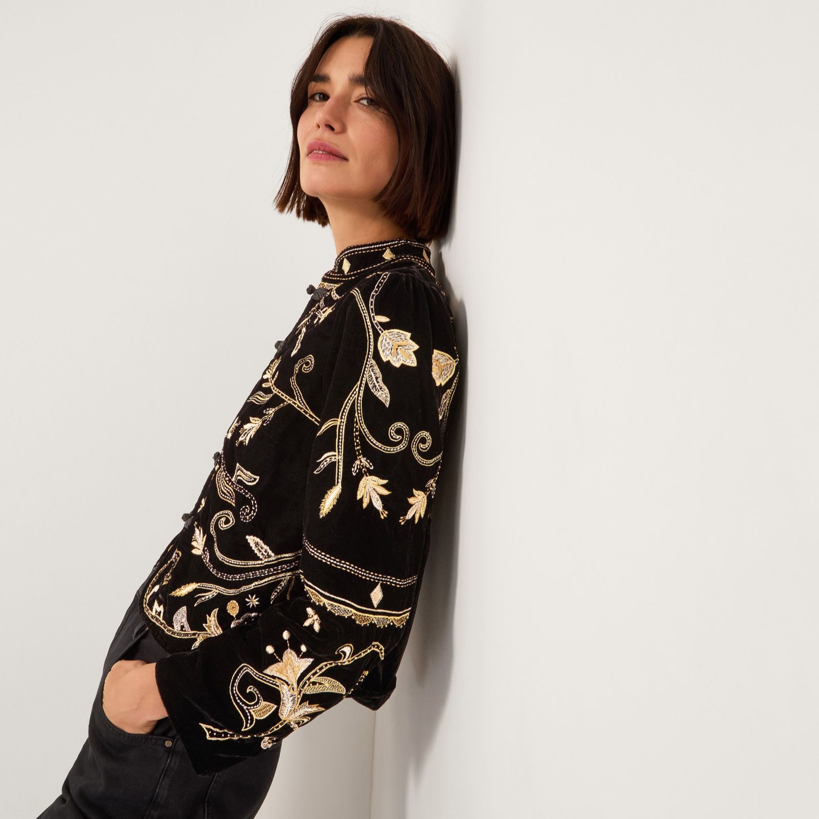 Monsoon Farah Velvet Jacket