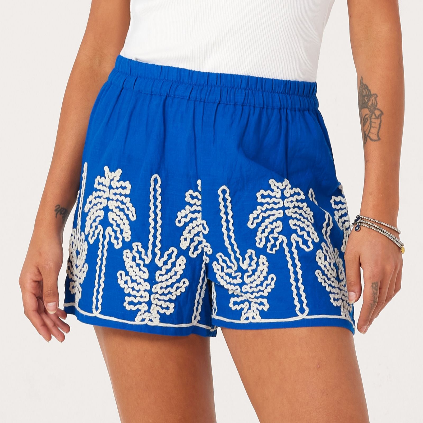 Izabel London Embroidered Shorts