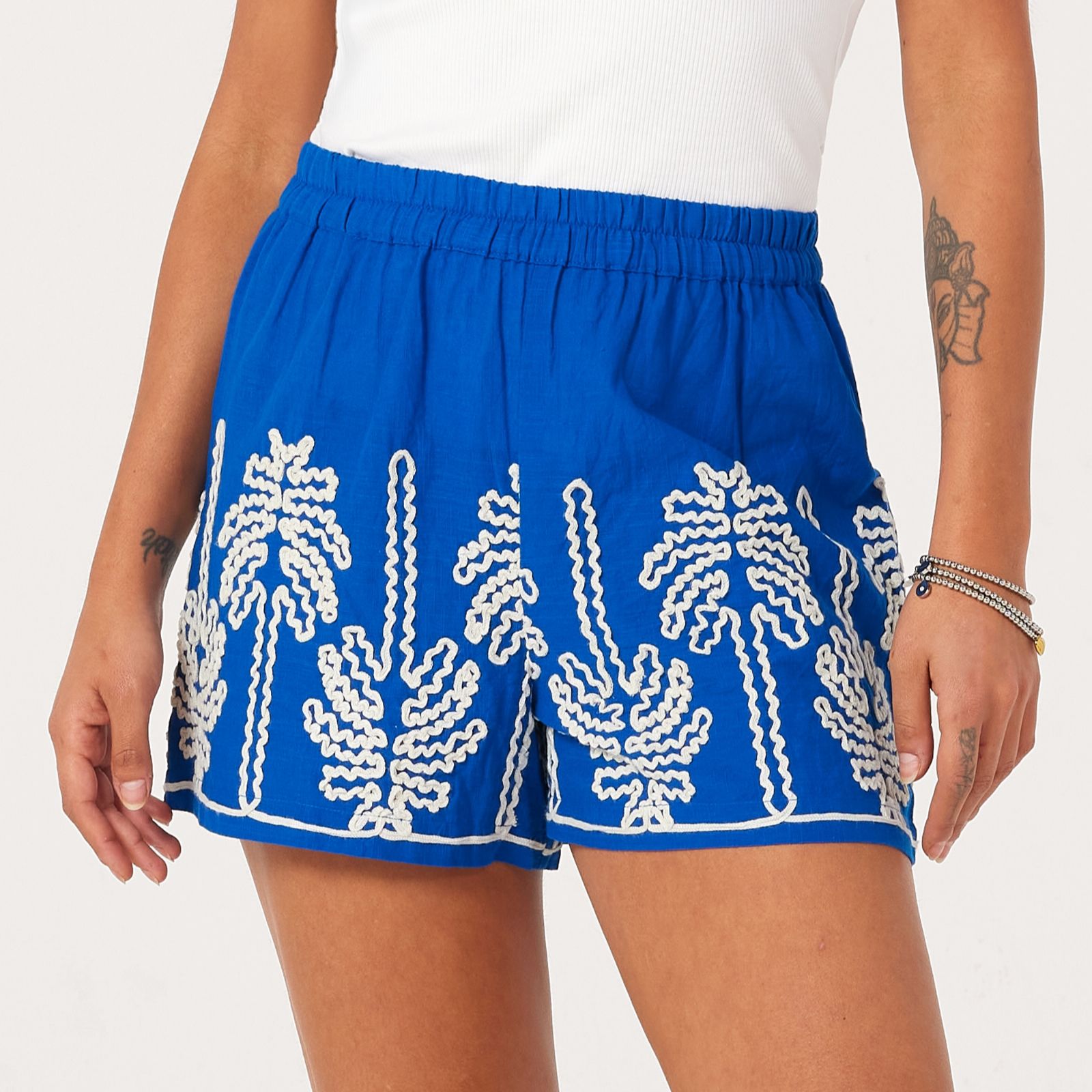 Izabel London Embroidered Shorts