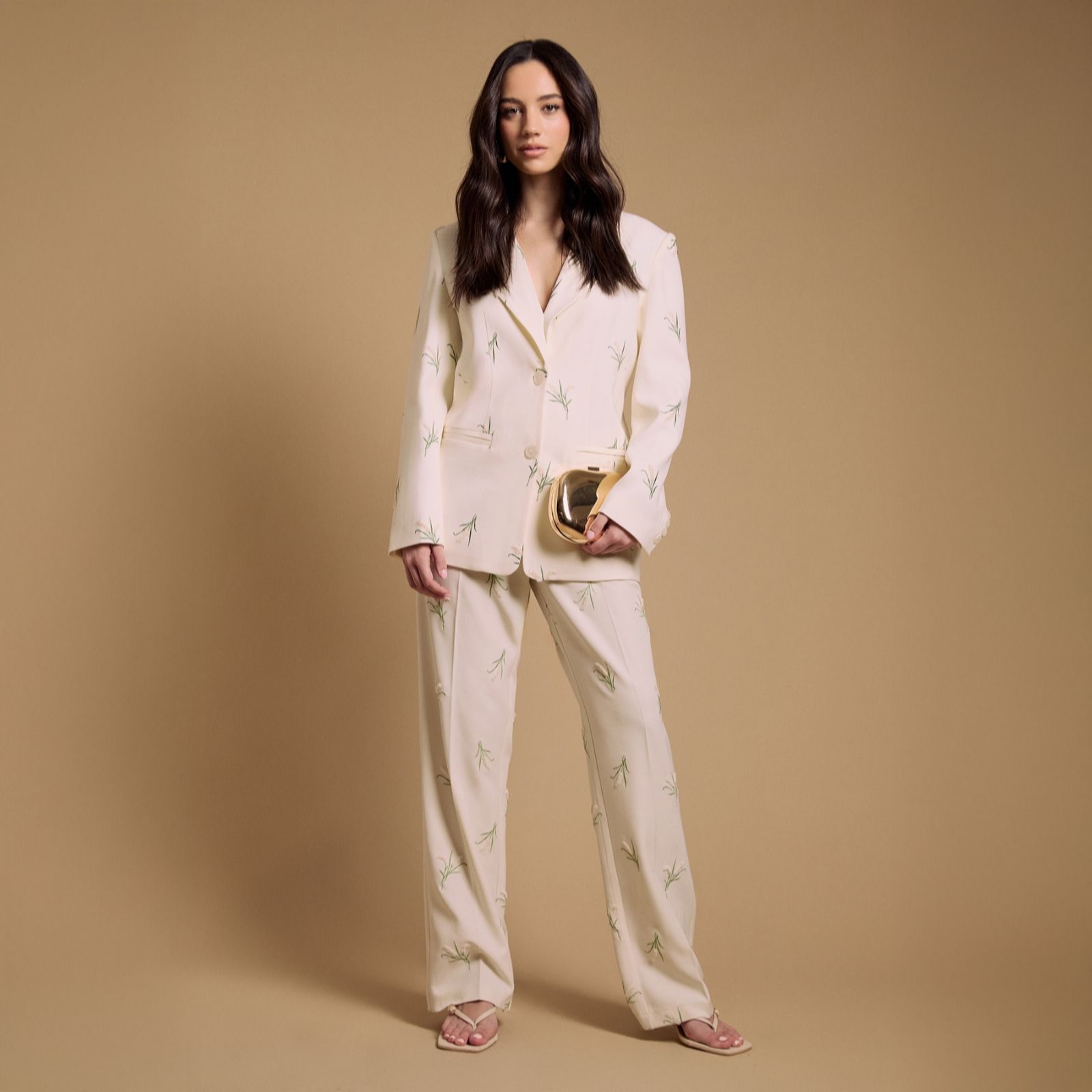 Oasis Floral Embroidered Tailored Suit Trouser