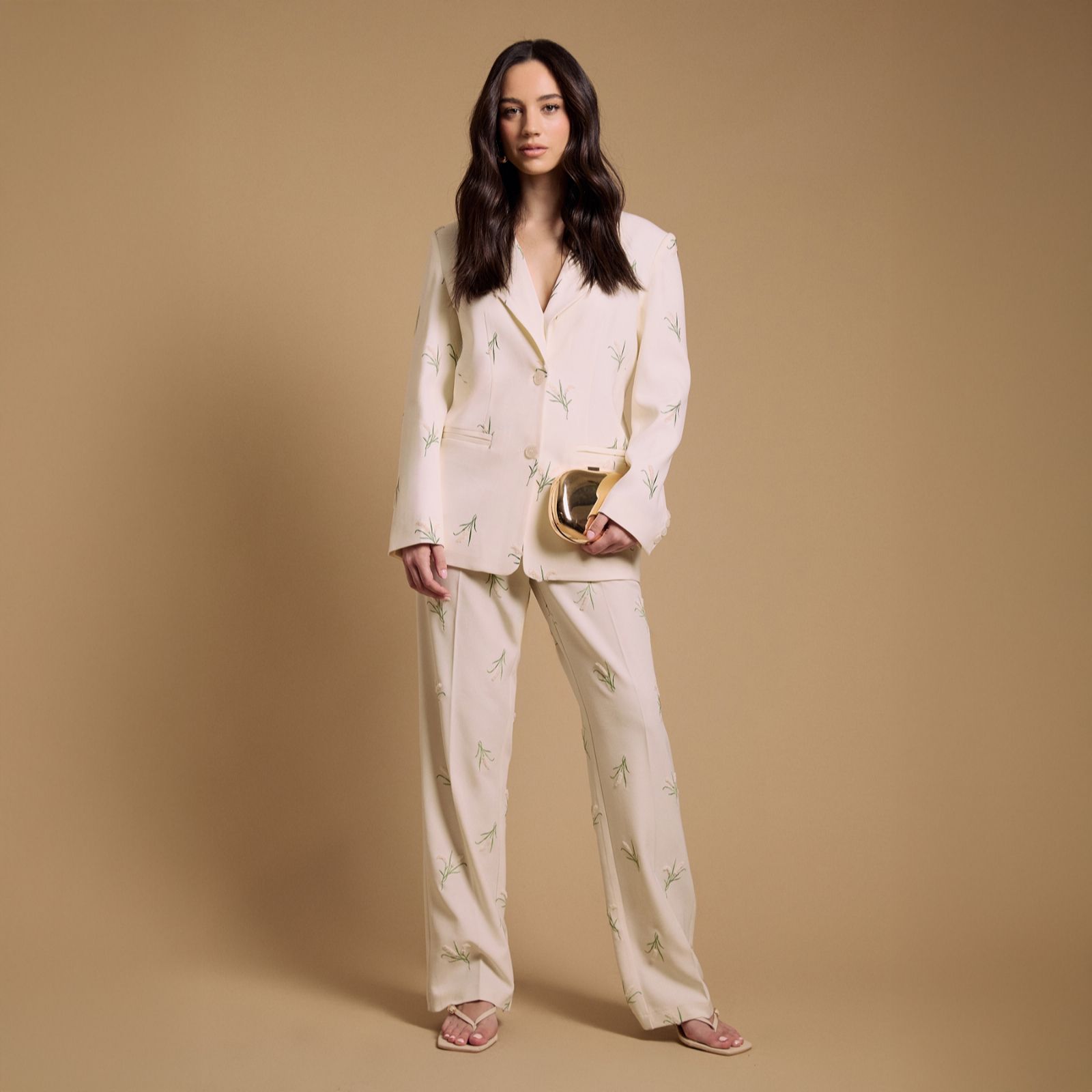 Oasis Floral Embroidered Tailored Suit Trouser