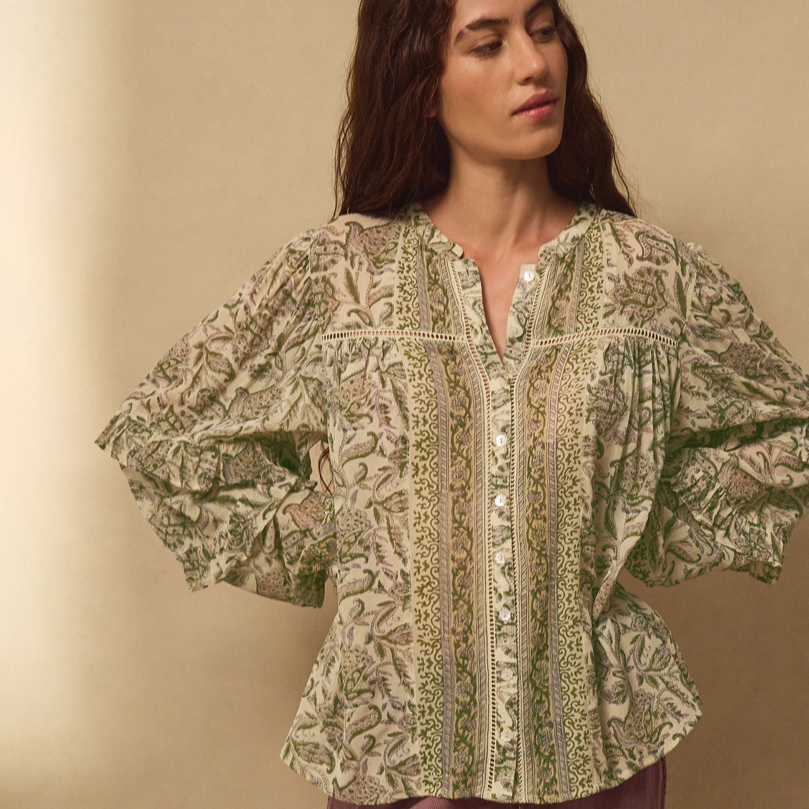 East Odette Ruffled Sleeve Top