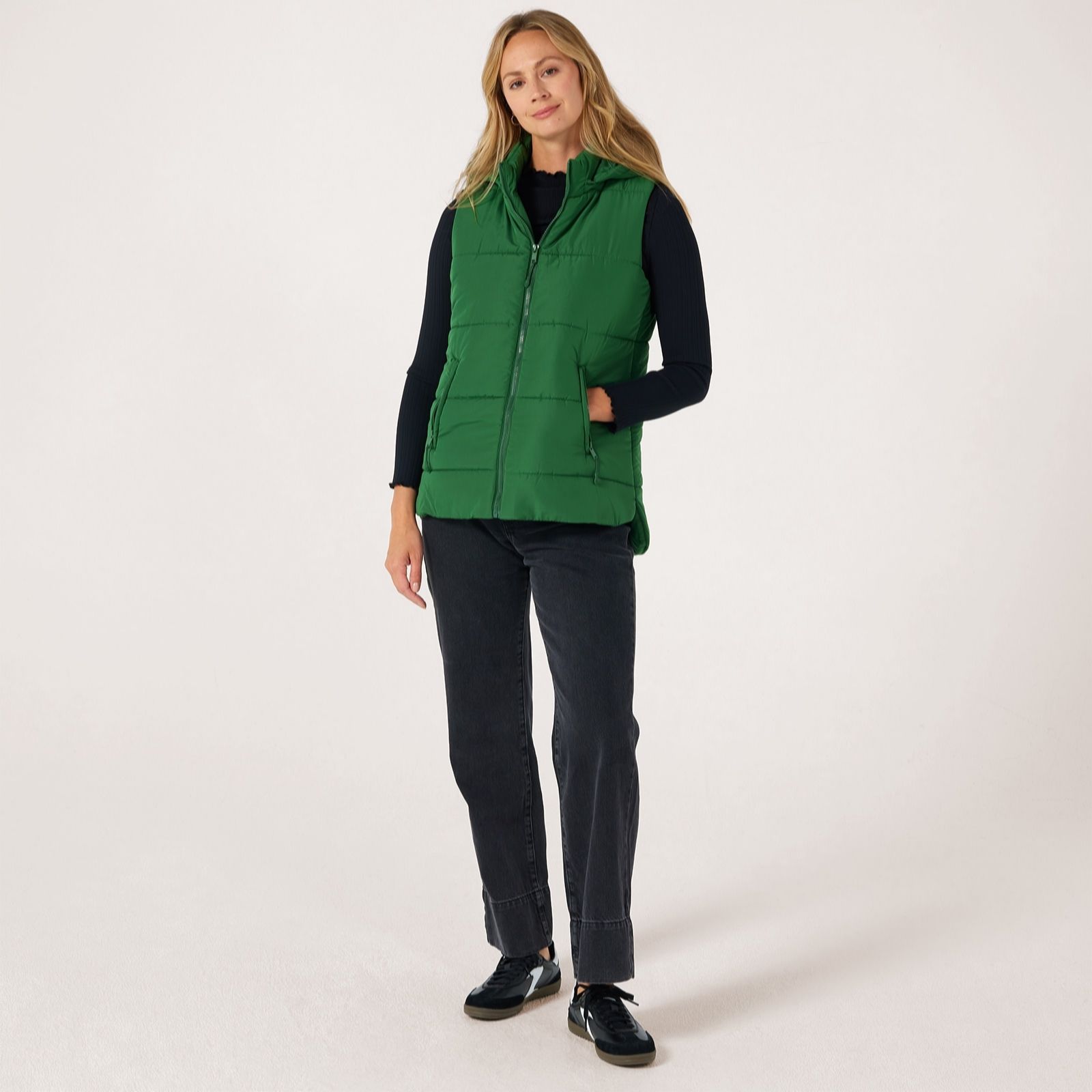 Centigrade Padded Gilet With High Low Hem