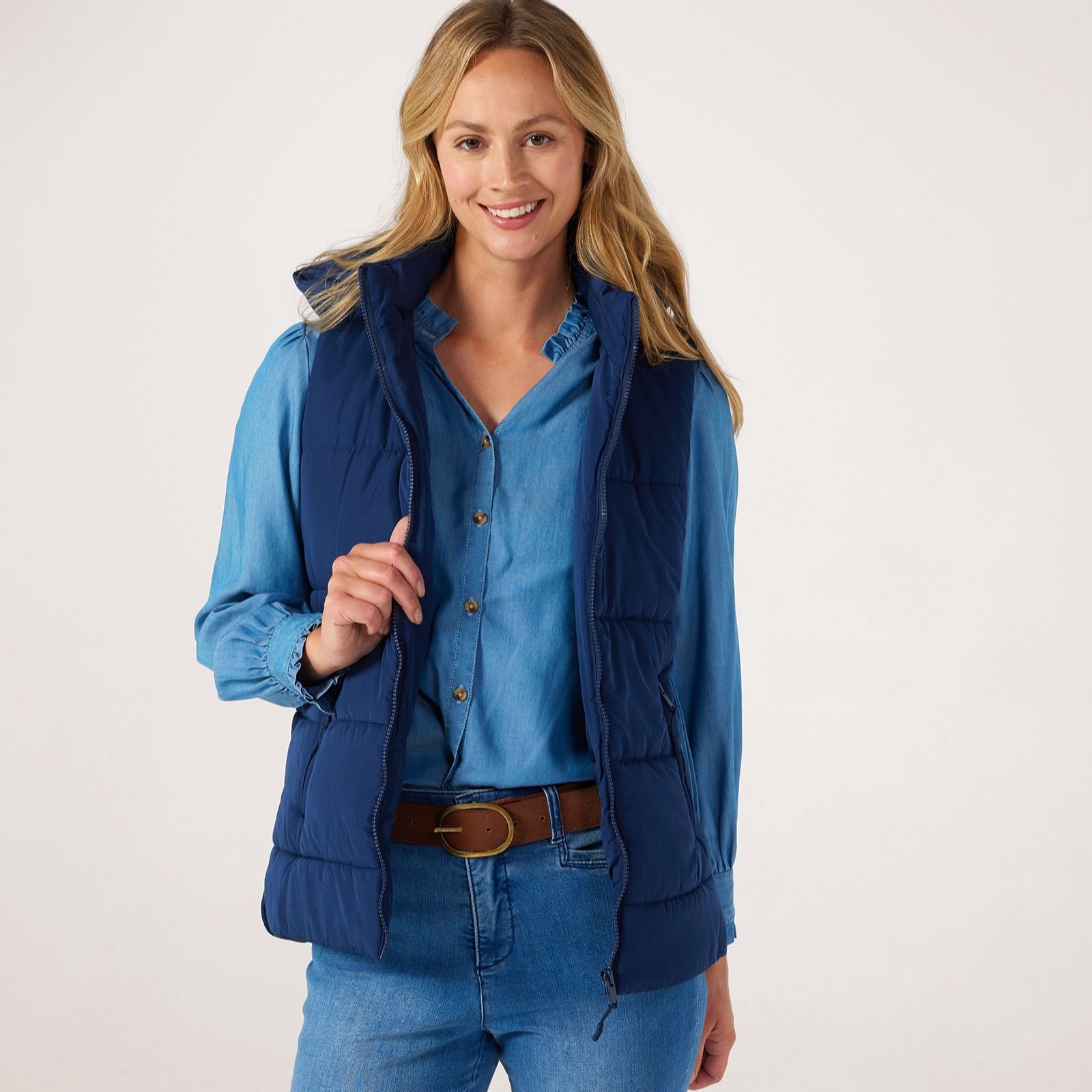 Centigrade Padded Gilet With High Low Hem