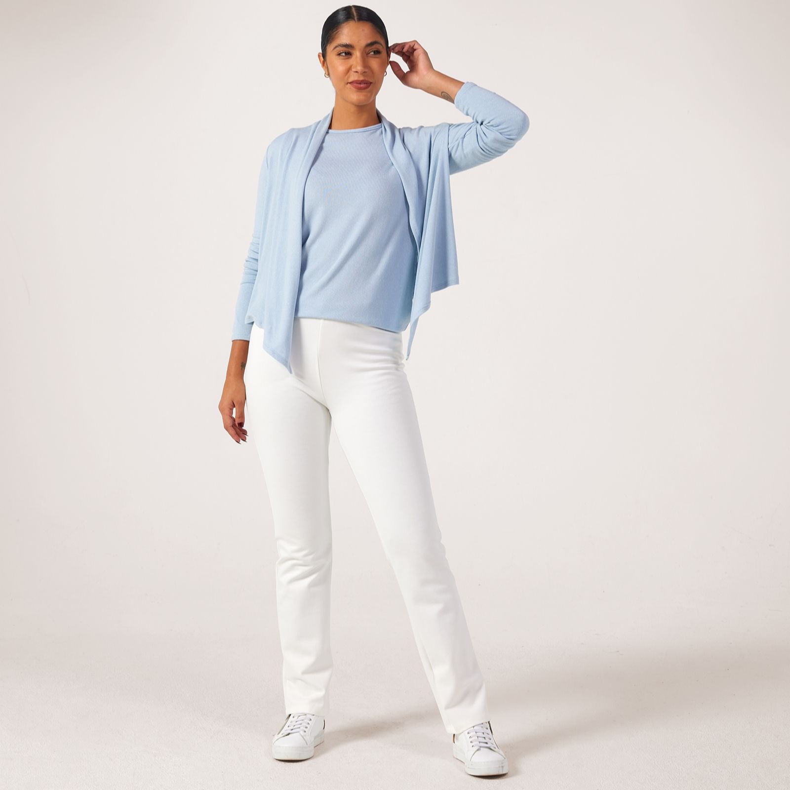 Kim & Co Stretch Ponte Narrow Leg Petite Trousers