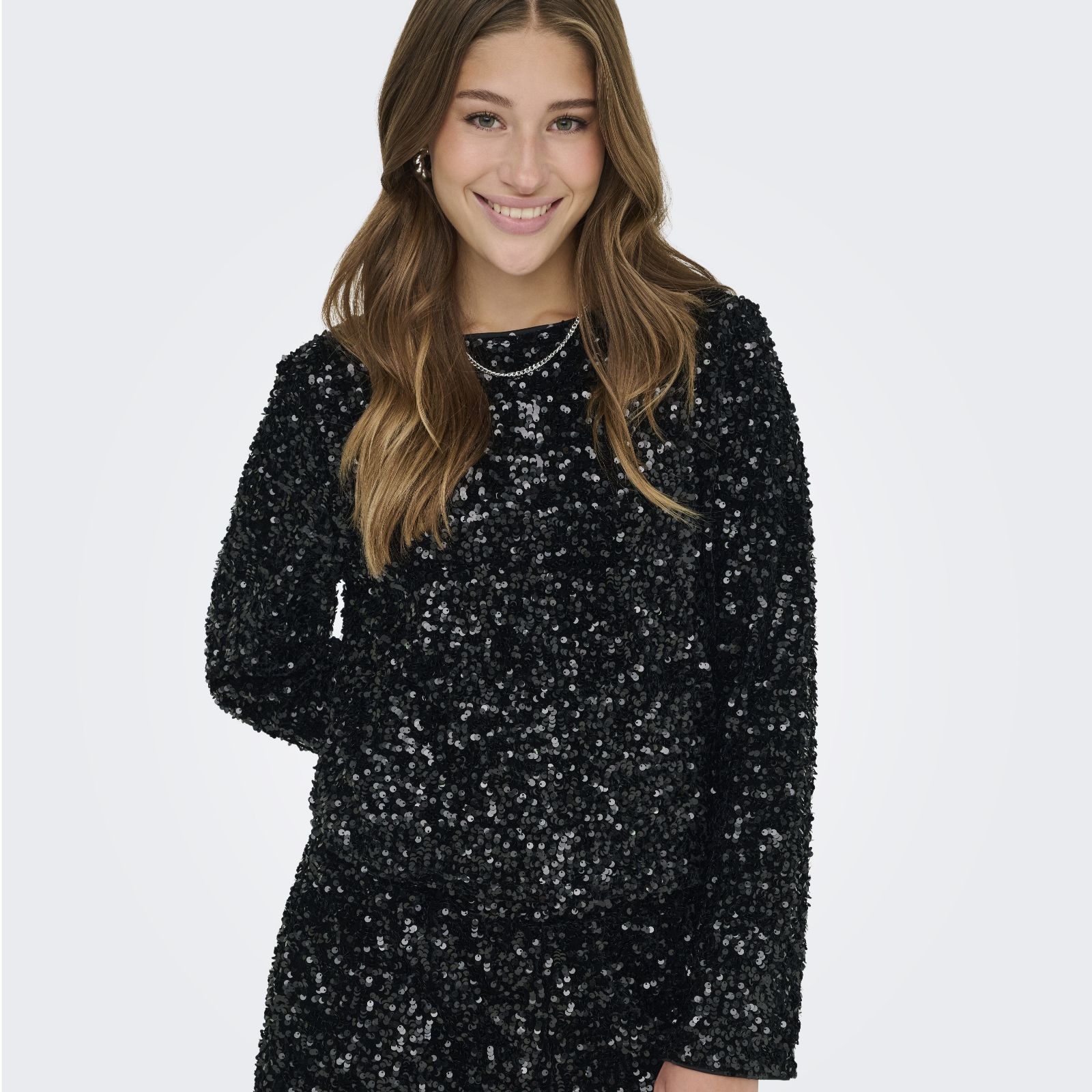 Only Confidence Sequin Bow Top