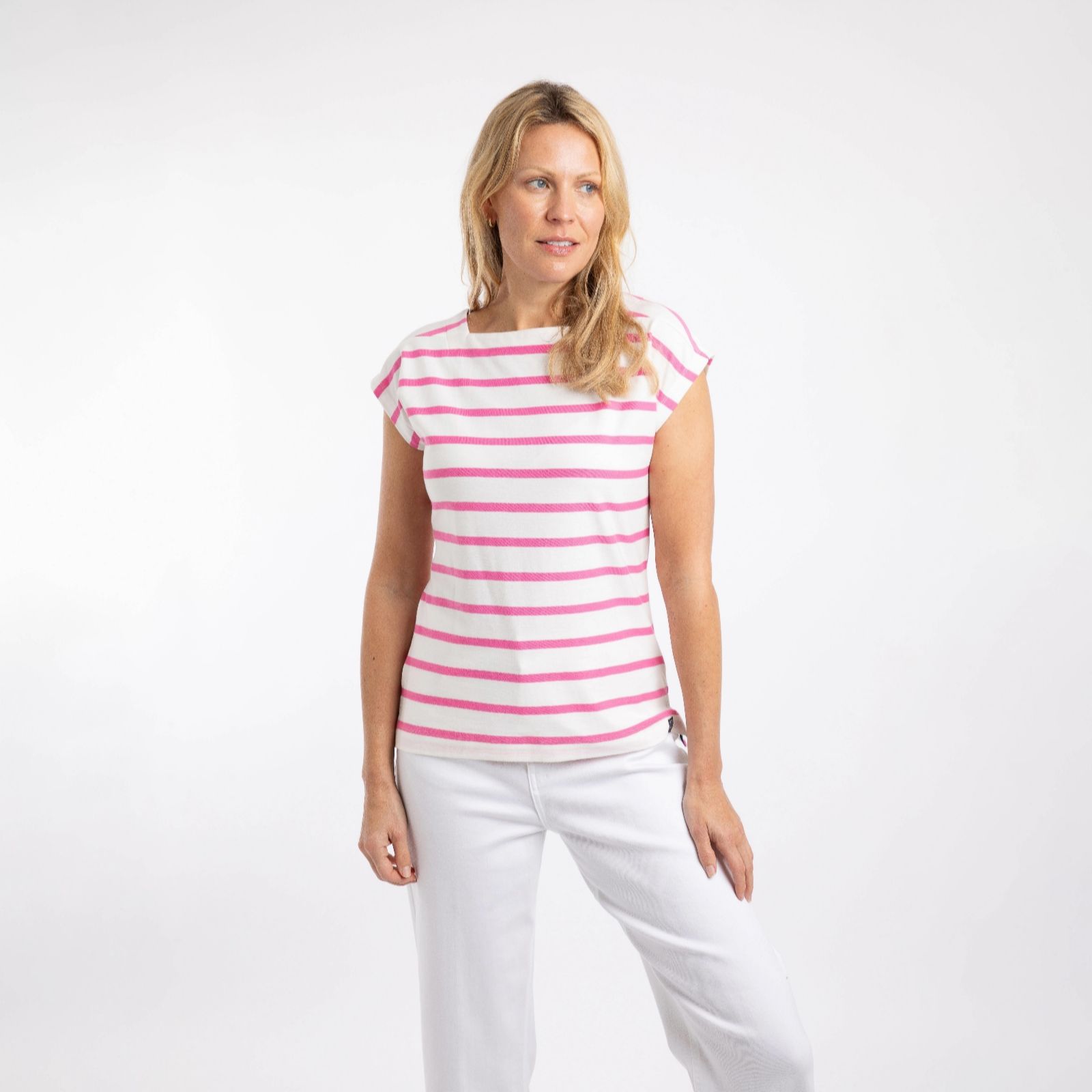Weird Fish Bowe Cotton Striped T-Shirt