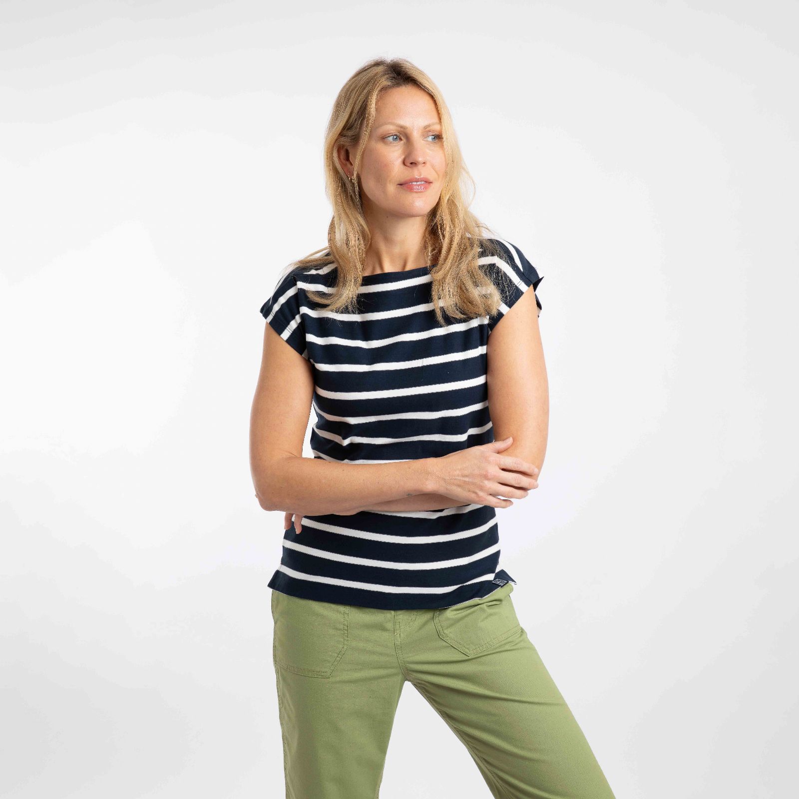 Weird Fish Bowe Cotton Striped T-Shirt