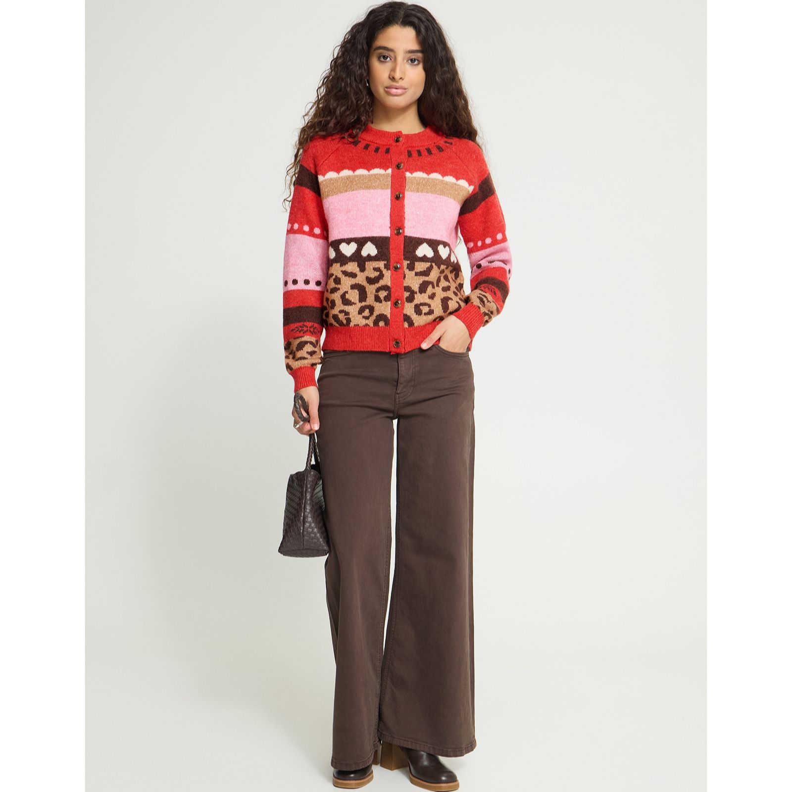 ICHI Livoni Pattern Cardigan