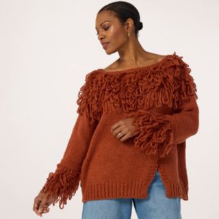Malissa J Knitted Jumper Loop Detail