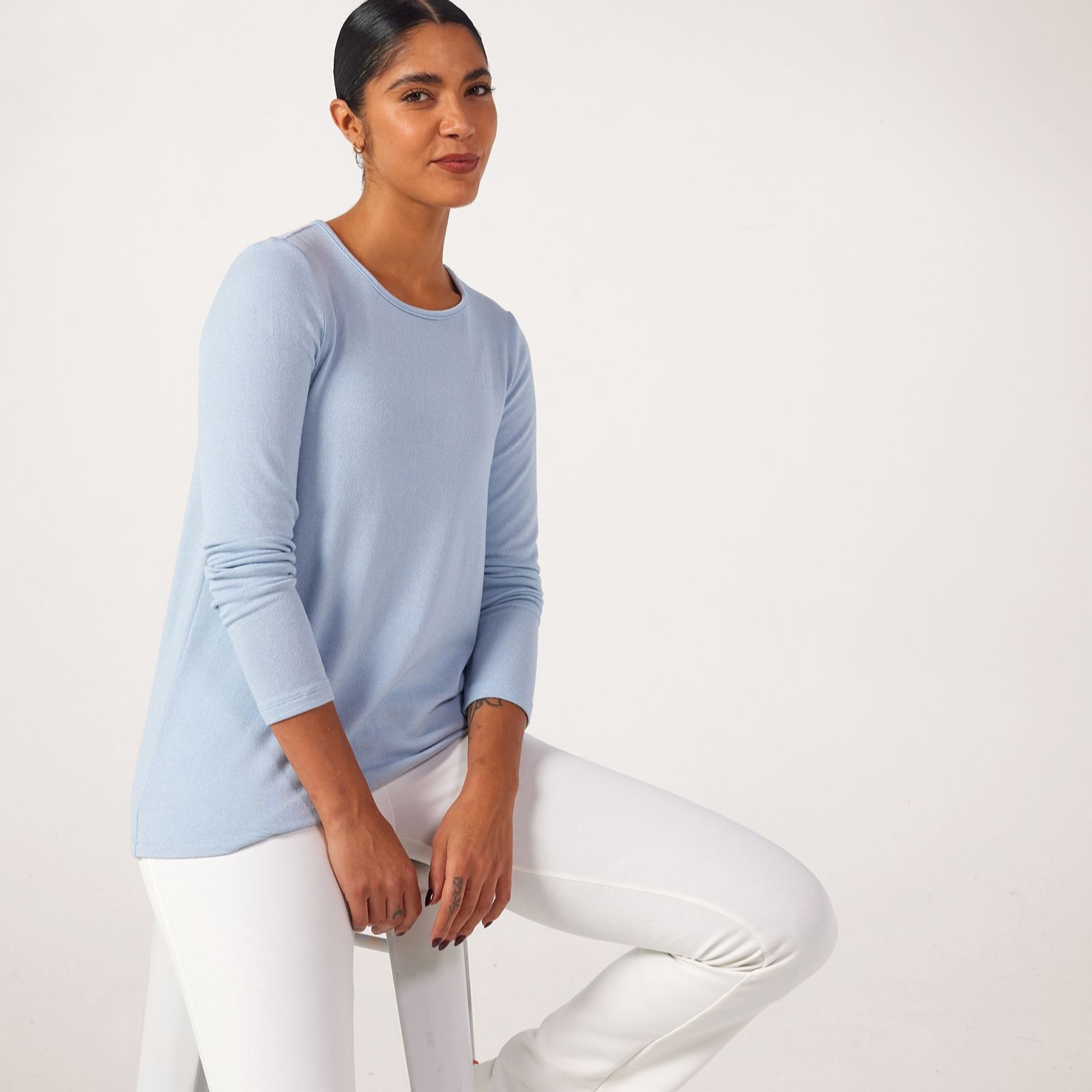 Kim & Co Fine Sweater Knit Essential Long Sleeve Top