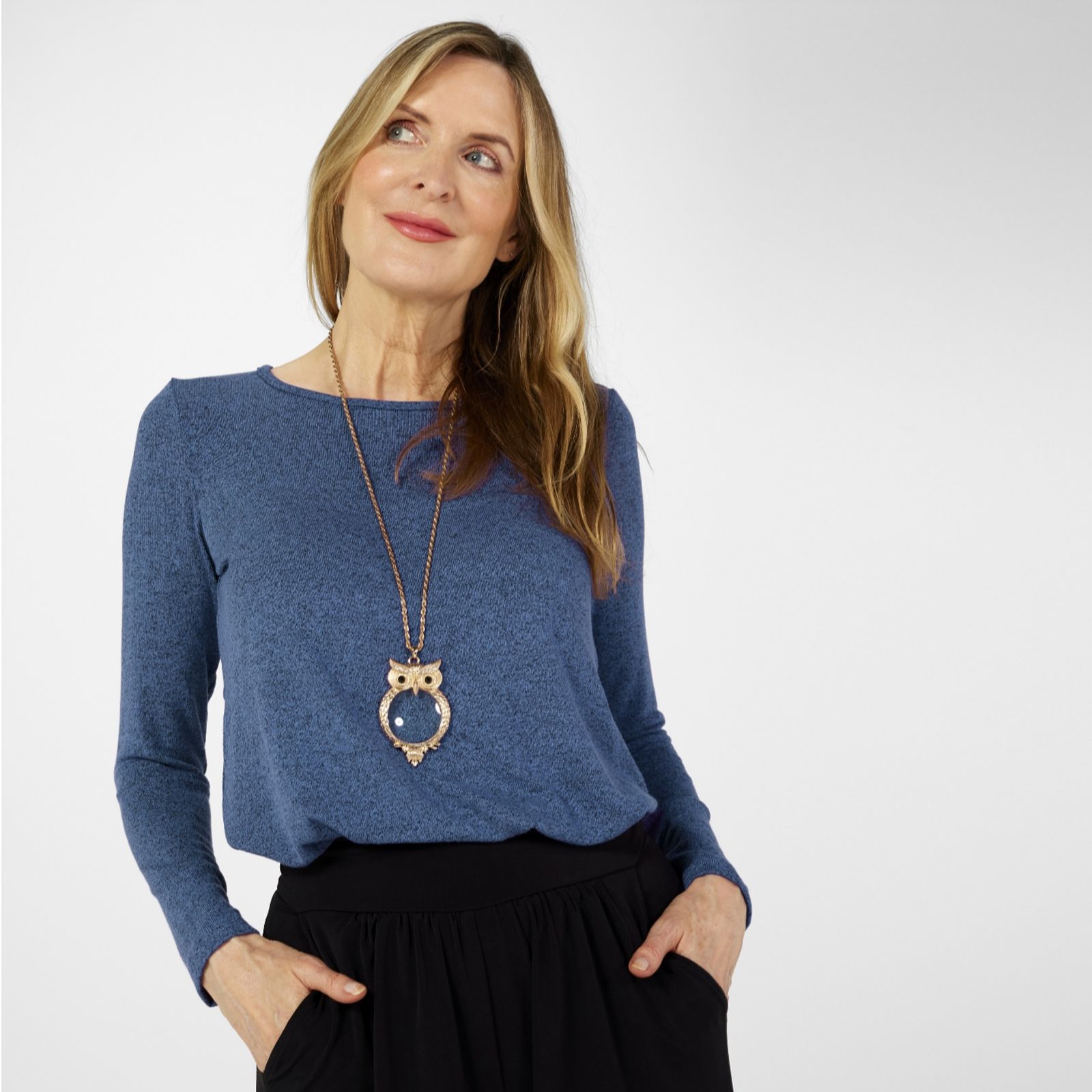 Kim & Co Fine Sweater Knit Essential Long Sleeve Top