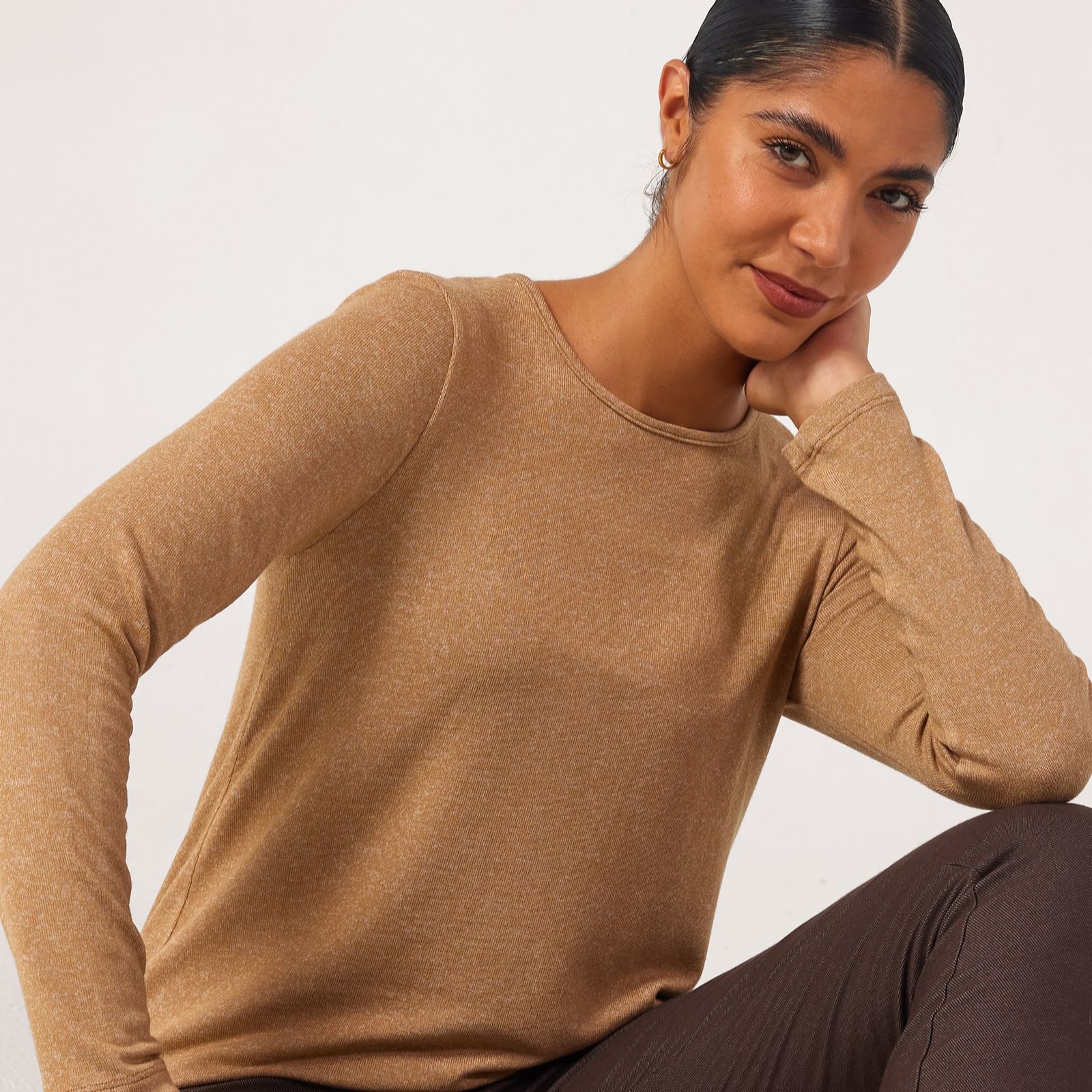 Kim & Co Fine Sweater Knit Essential Long Sleeve Top