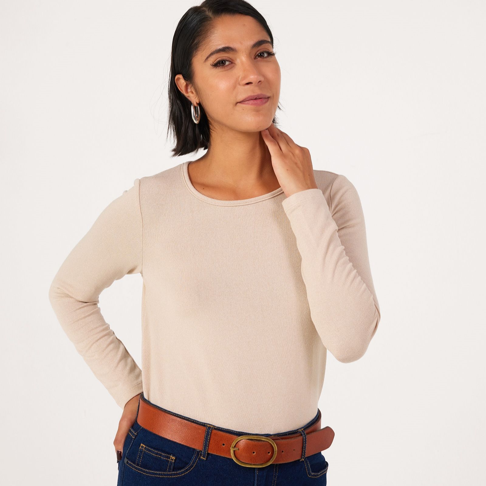 Kim & Co Fine Sweater Knit Essential Long Sleeve Top