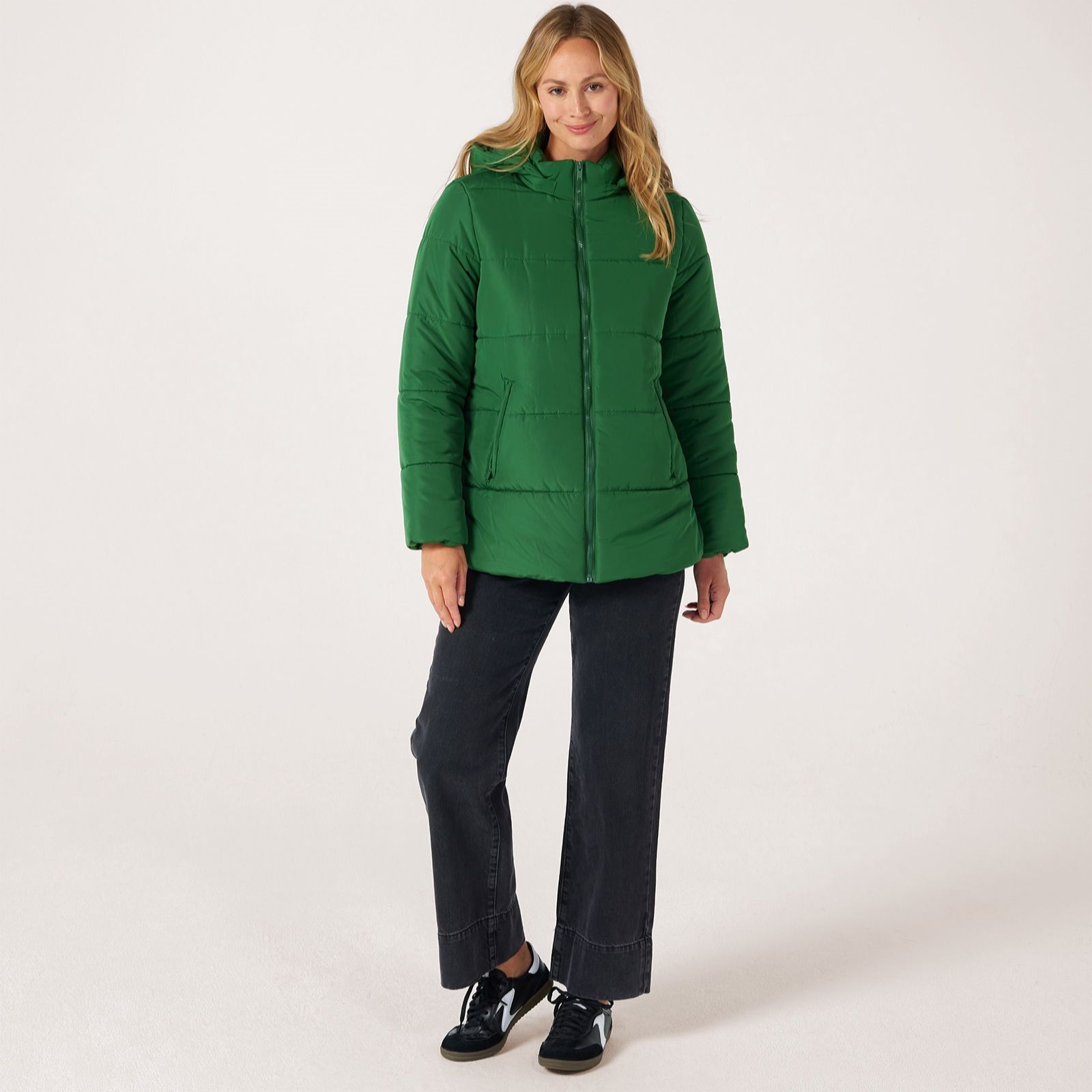 Centigrade Padded Jacket with High Low Hem