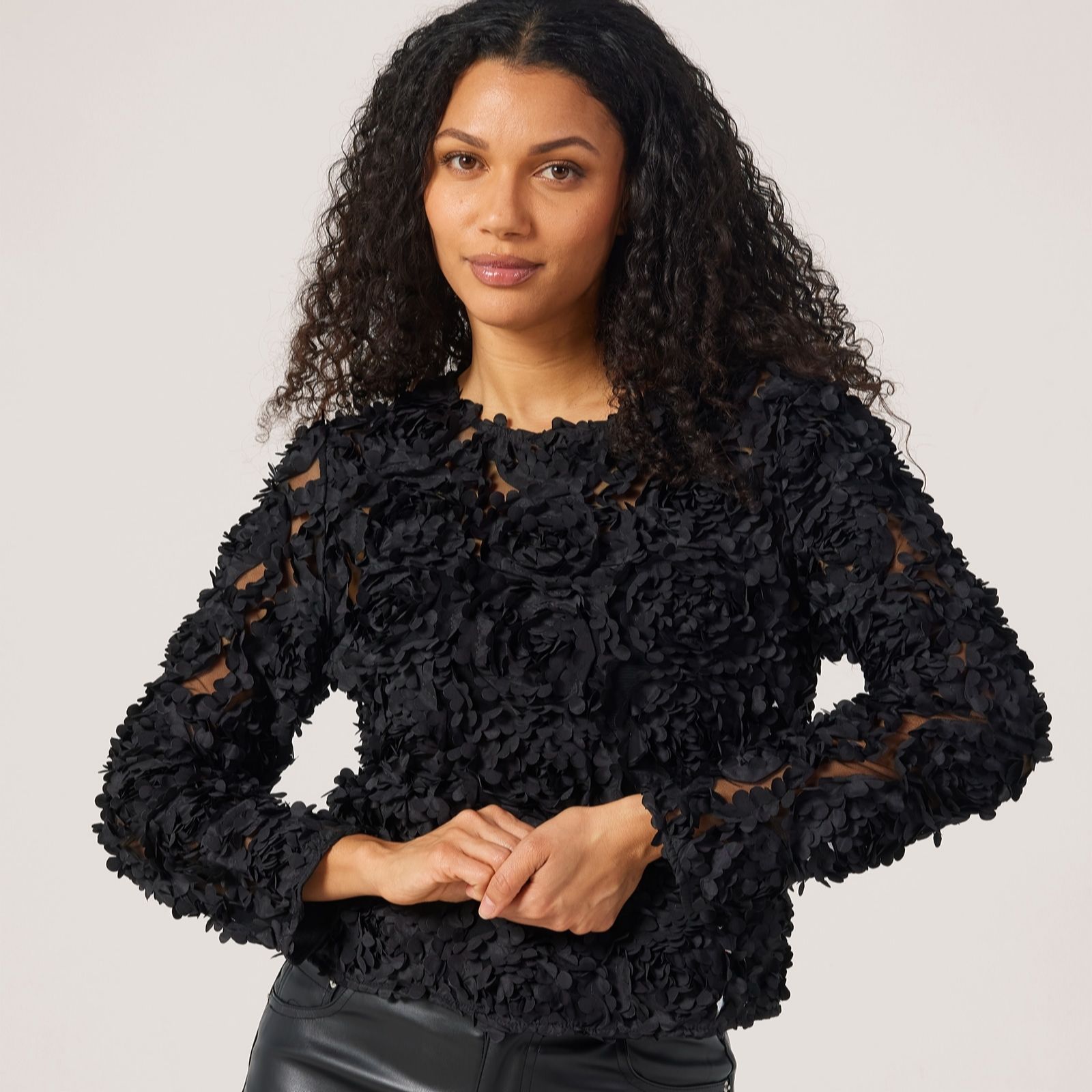 Only Rosebloom 3D Floral Embelished Top