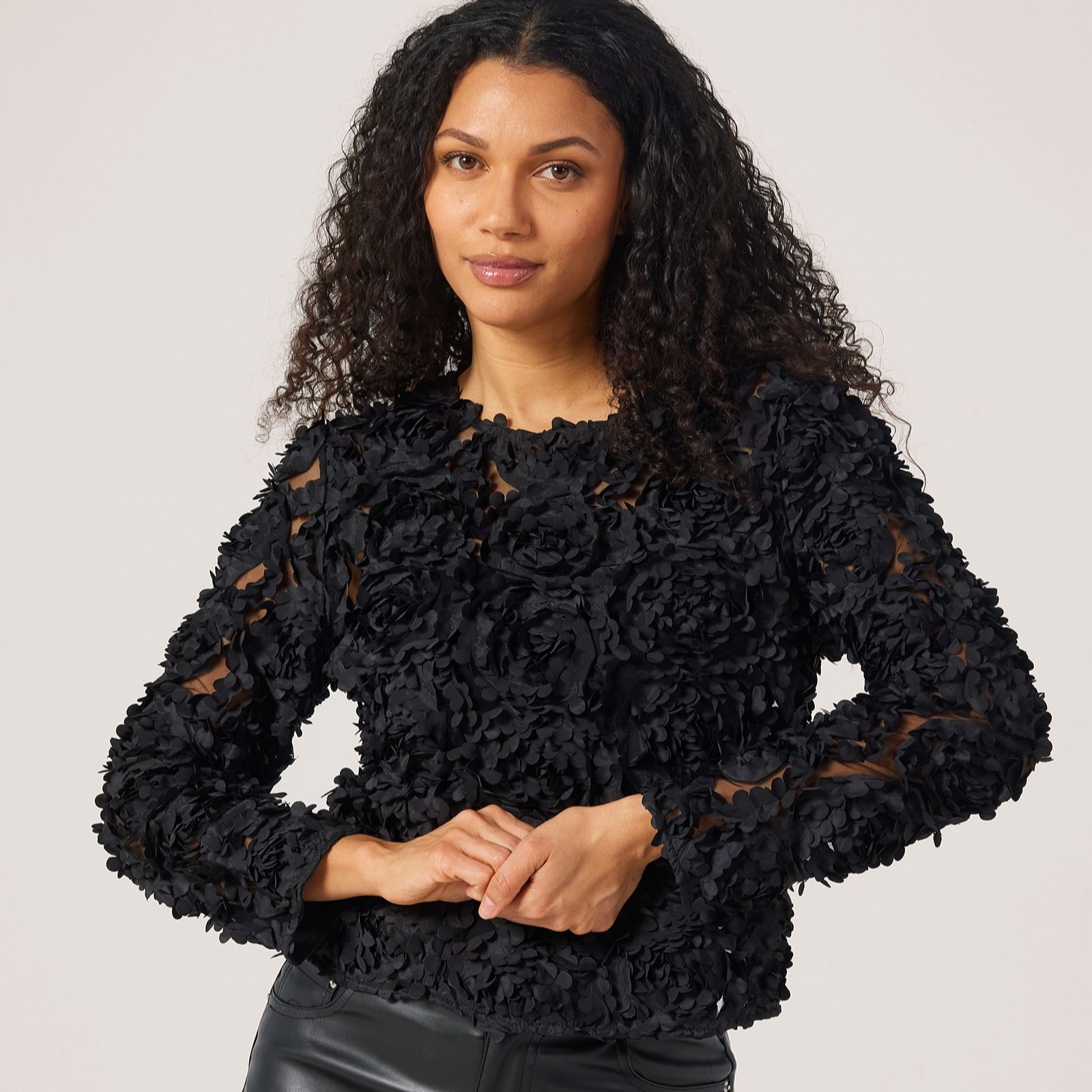 Only Rosebloom 3D Floral Embelished Top