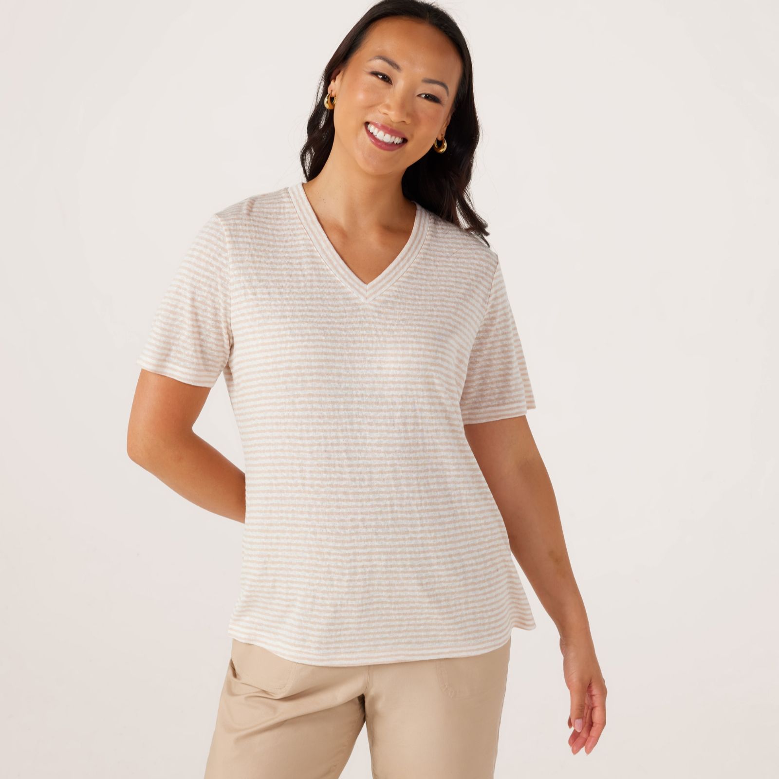 Ruth Langsford Textured Stripe T-shirt