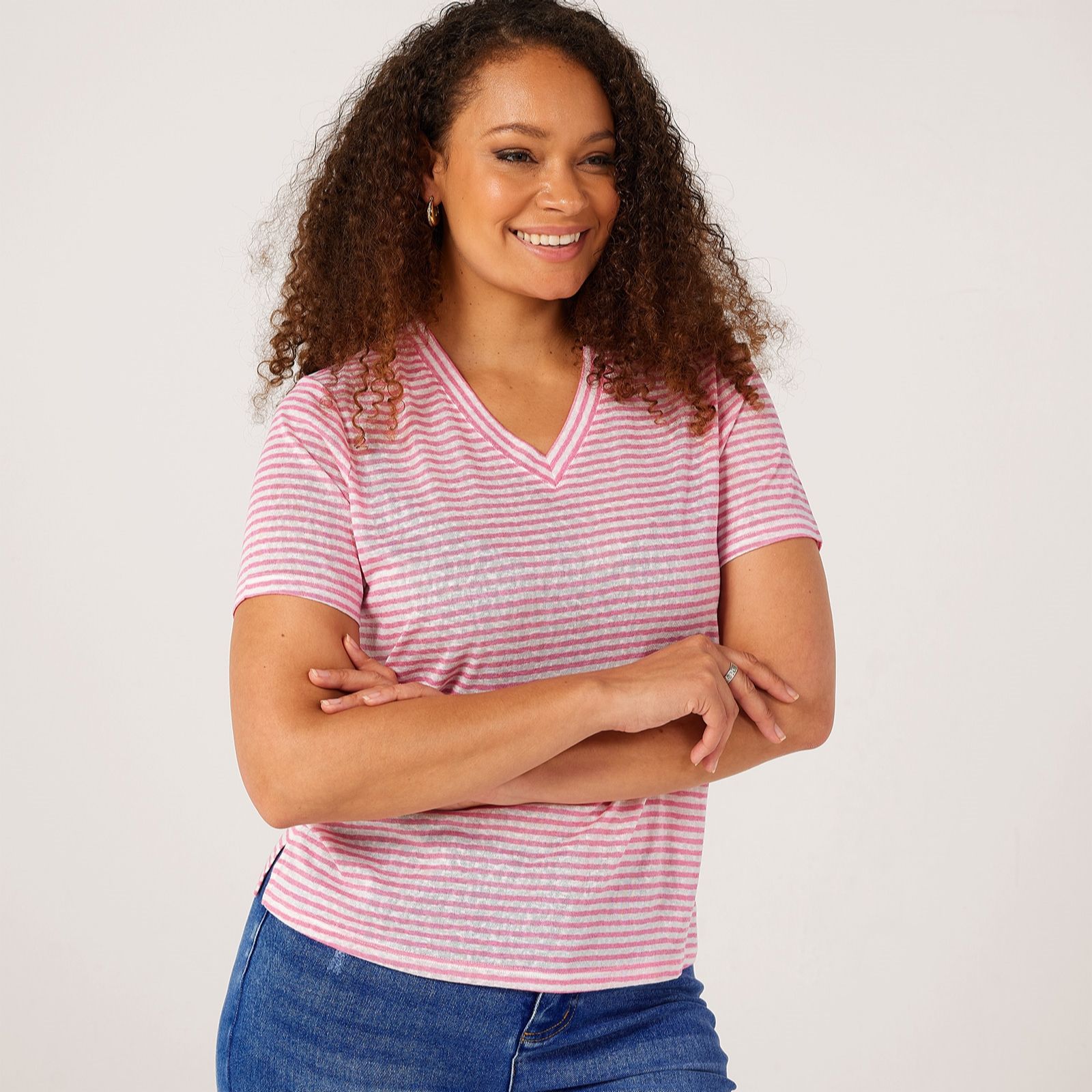 Ruth Langsford Textured Stripe T-shirt