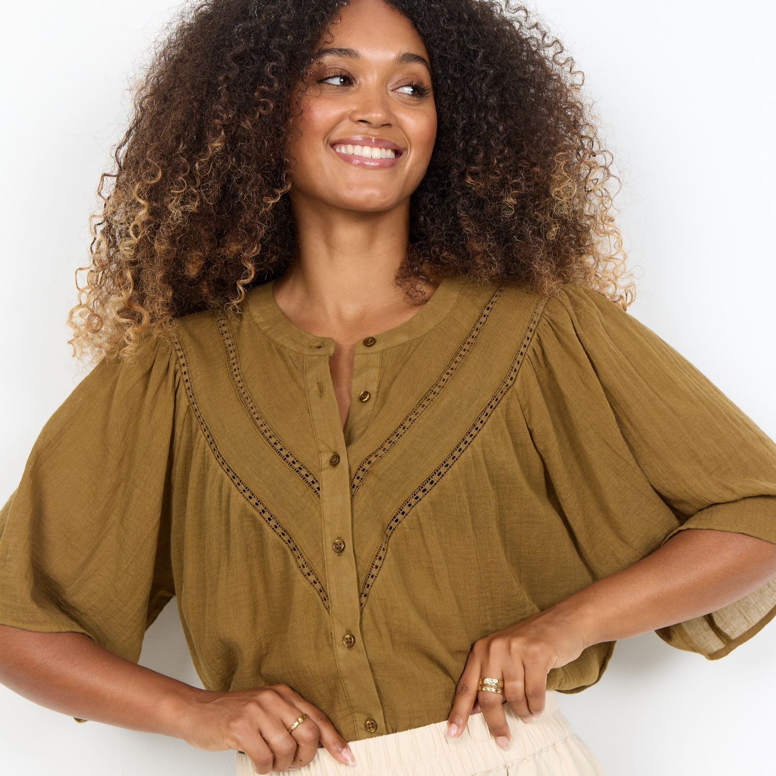 SOYACONCEPT Fabiana Short Sleeve Blouse
