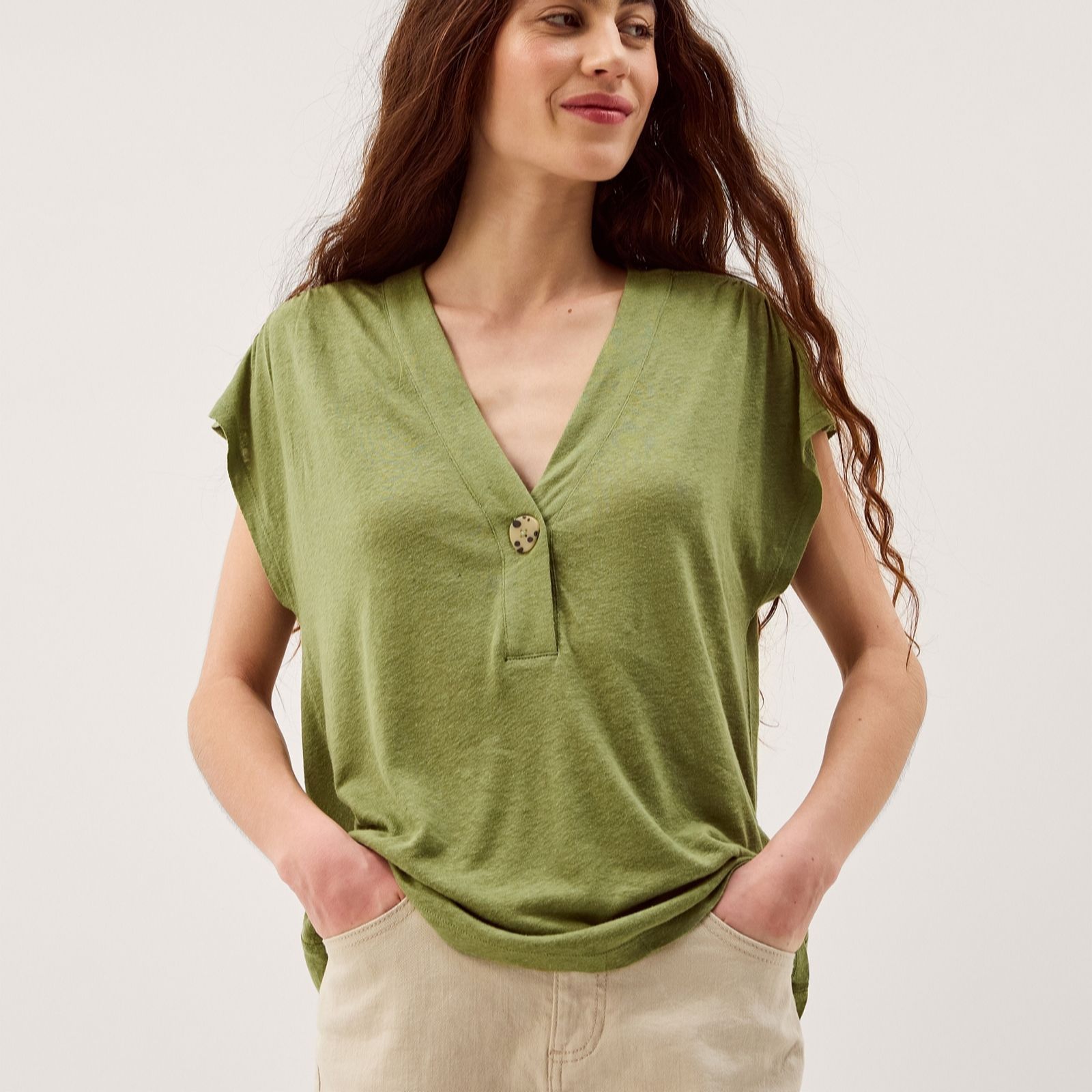 Monsoon Lucy Linen T Shirt