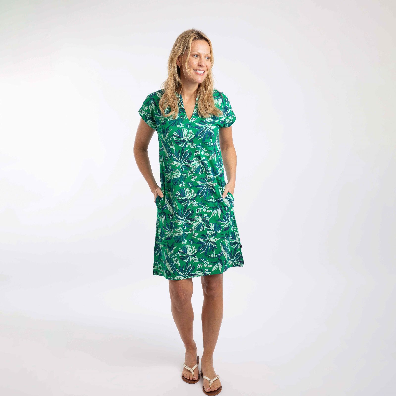 Weird Fish Suffolks Printed Jersey Dress