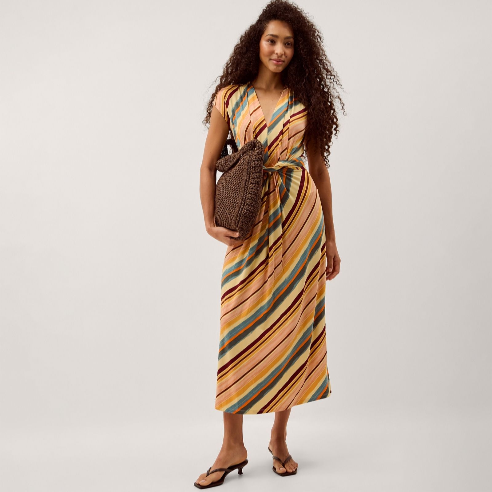 Monsoon Tola Stripe Jersey Dress