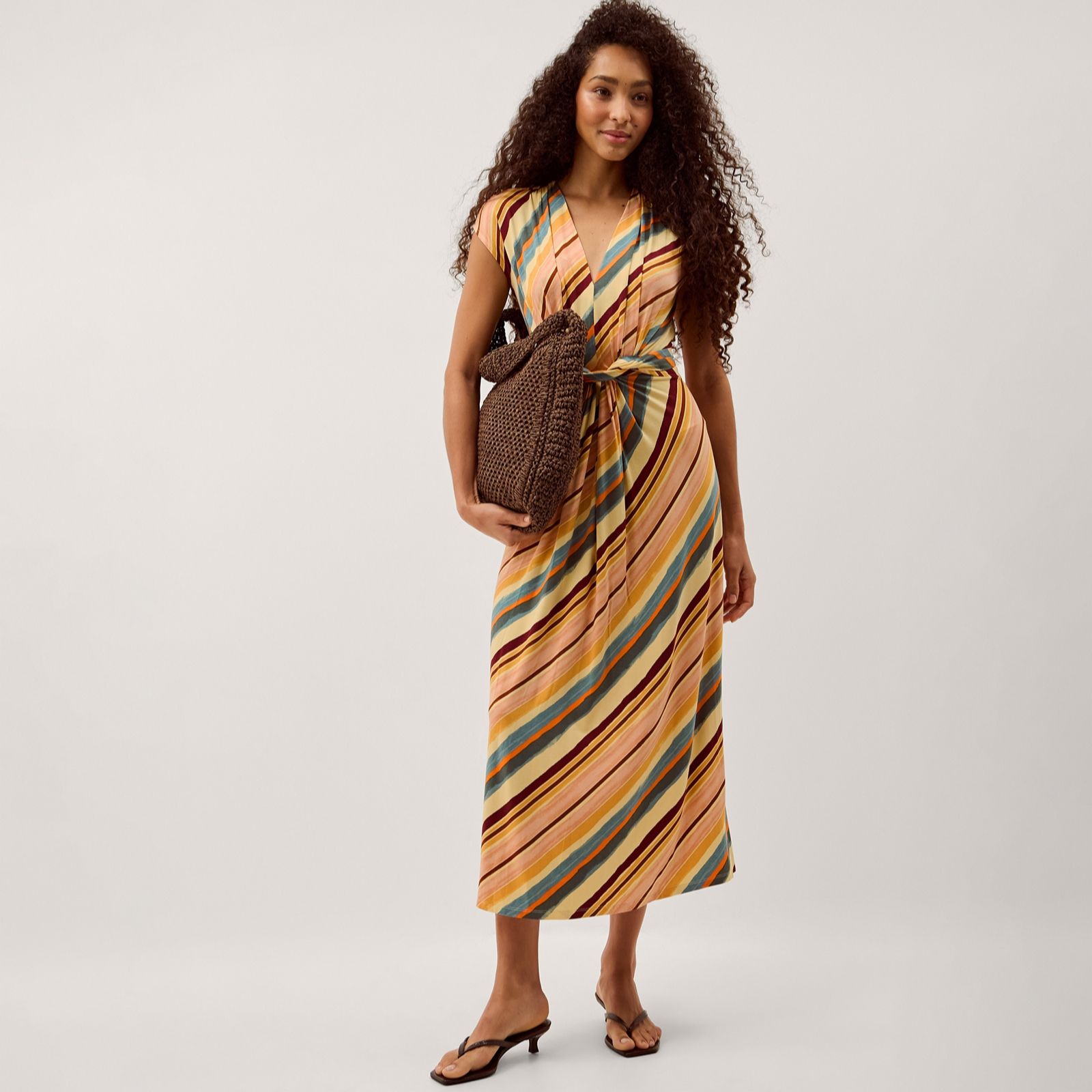 Monsoon Tola Stripe Jersey Dress