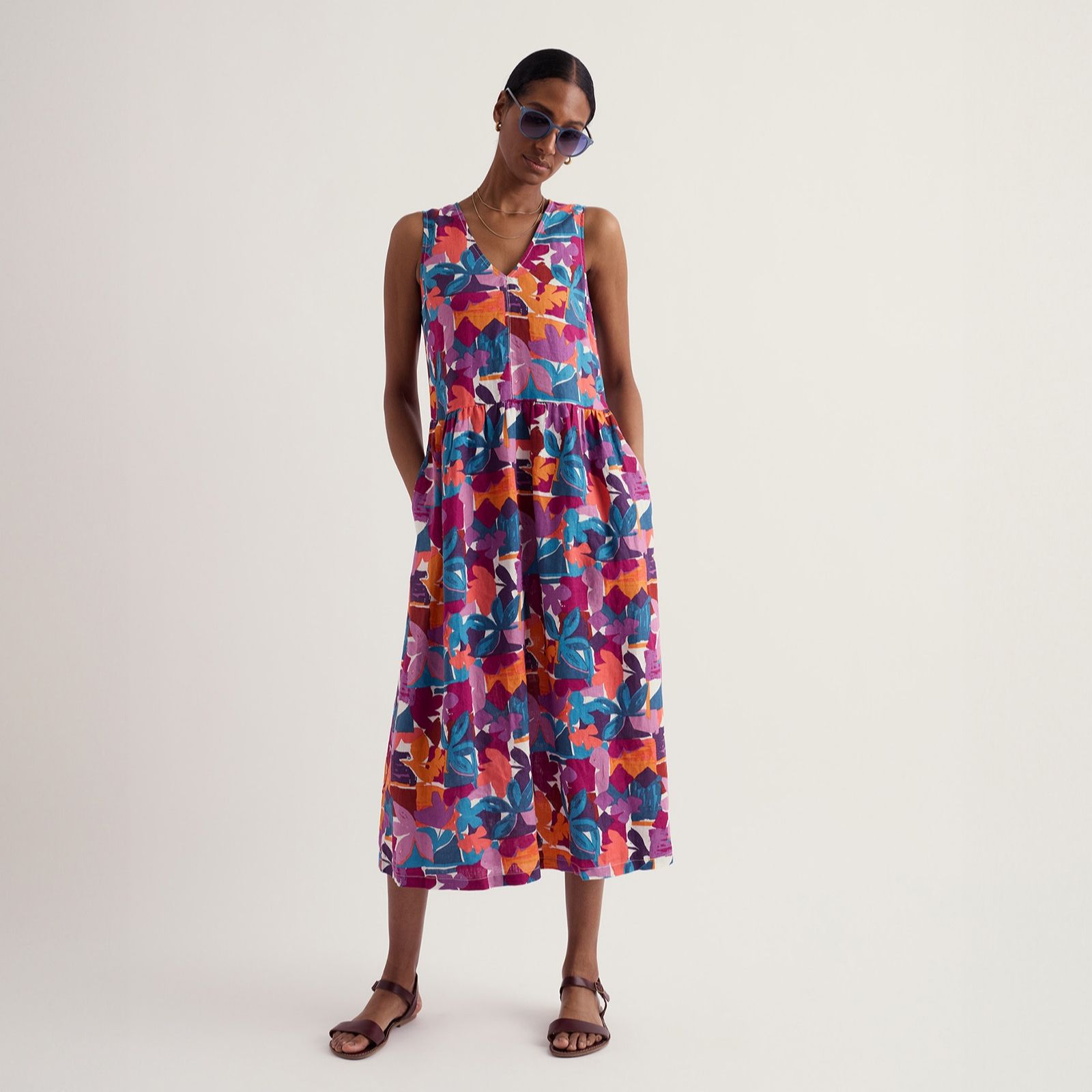 Seasalt Cornwall Printed Lowland Heather Dress