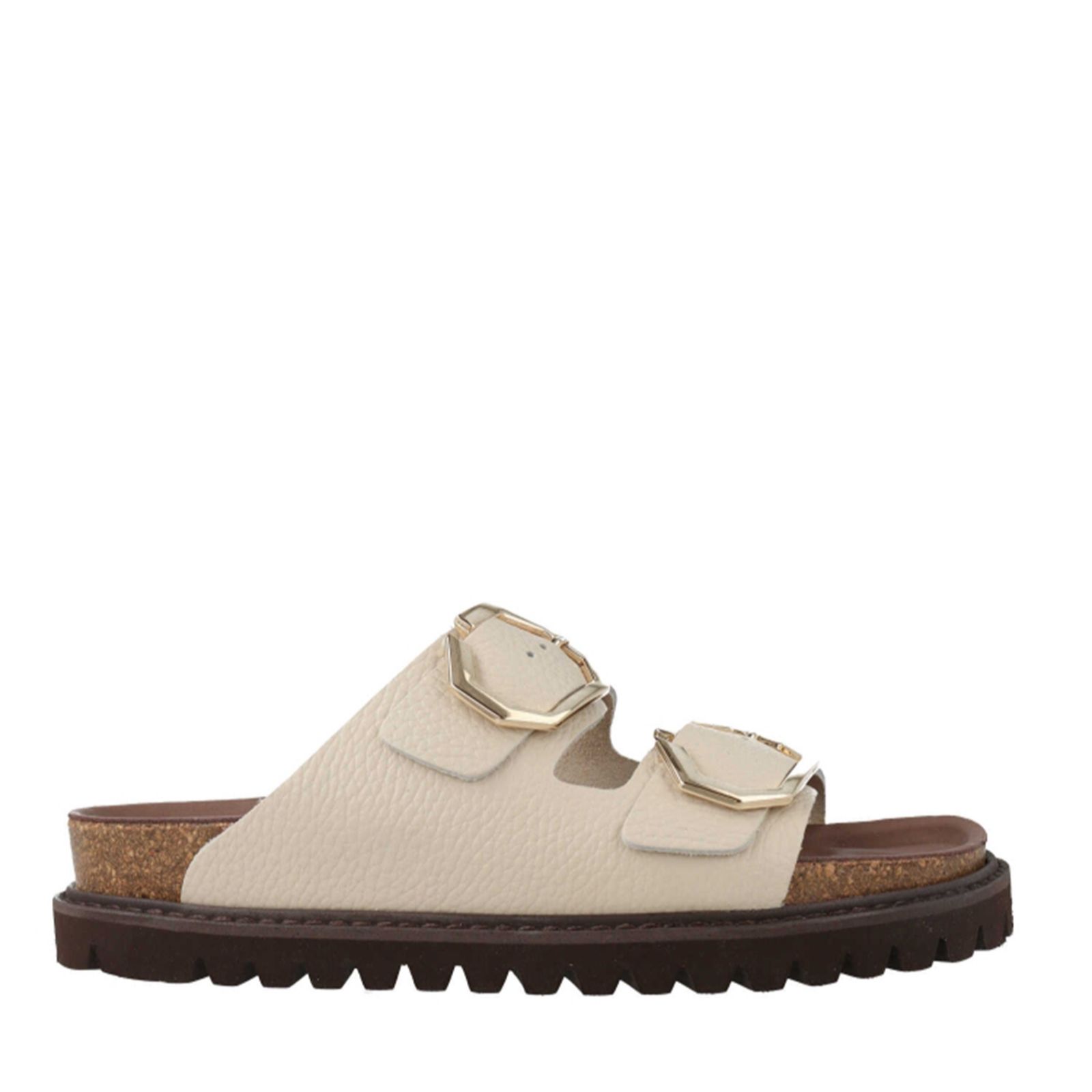 Outlet Genuins Galia Embossed Leather Sandal