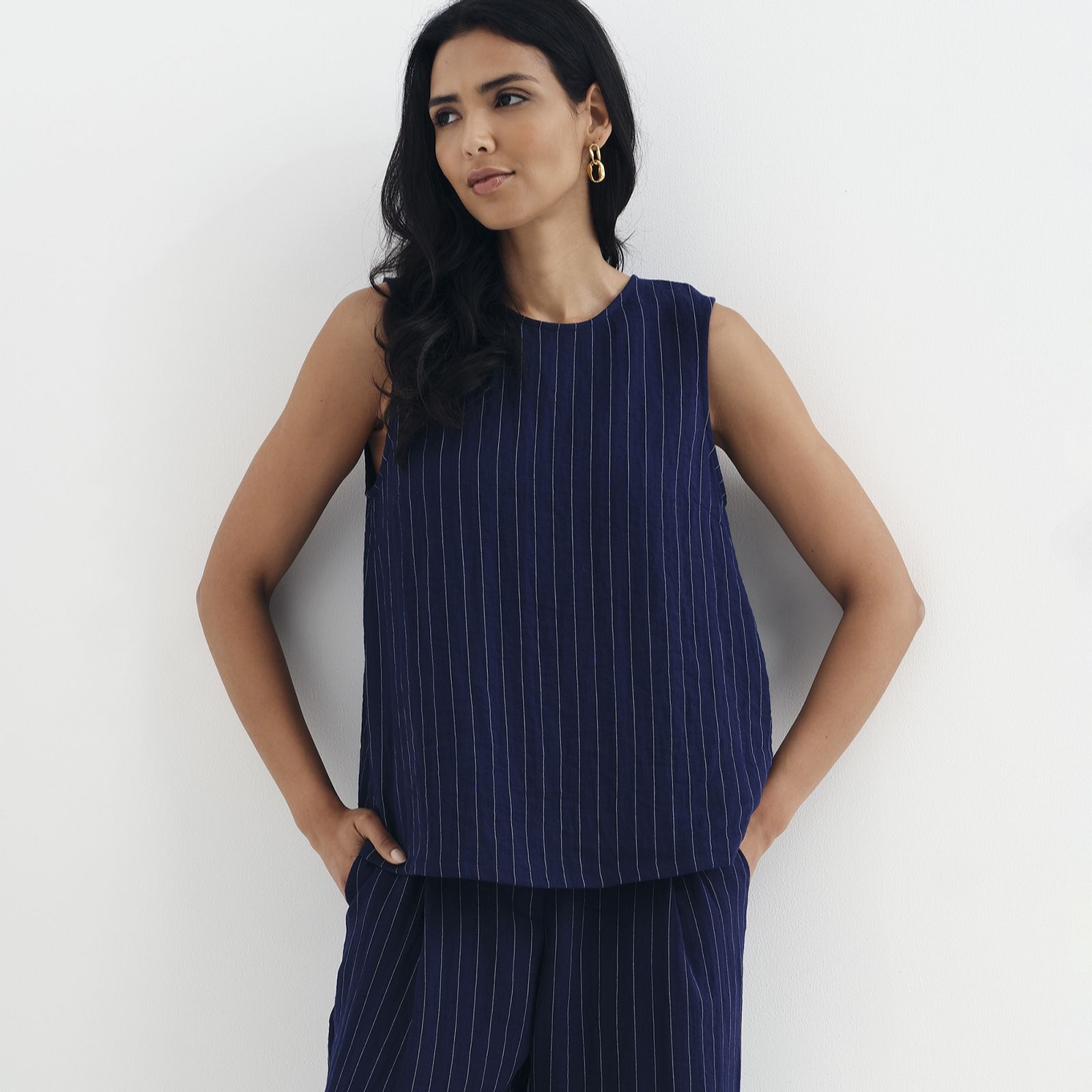 Finery London Vallie Striped Sleeveless Top