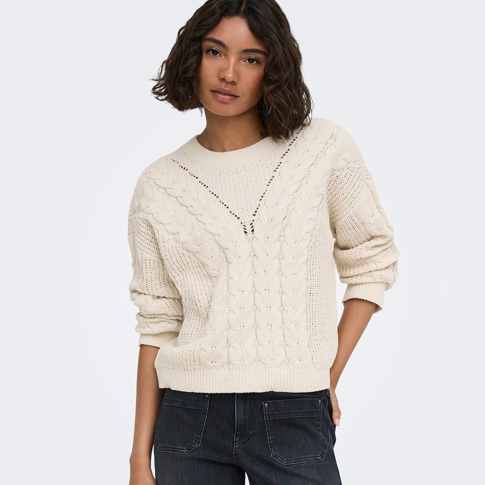 Only Elly Soft Cable Knitted Jumper