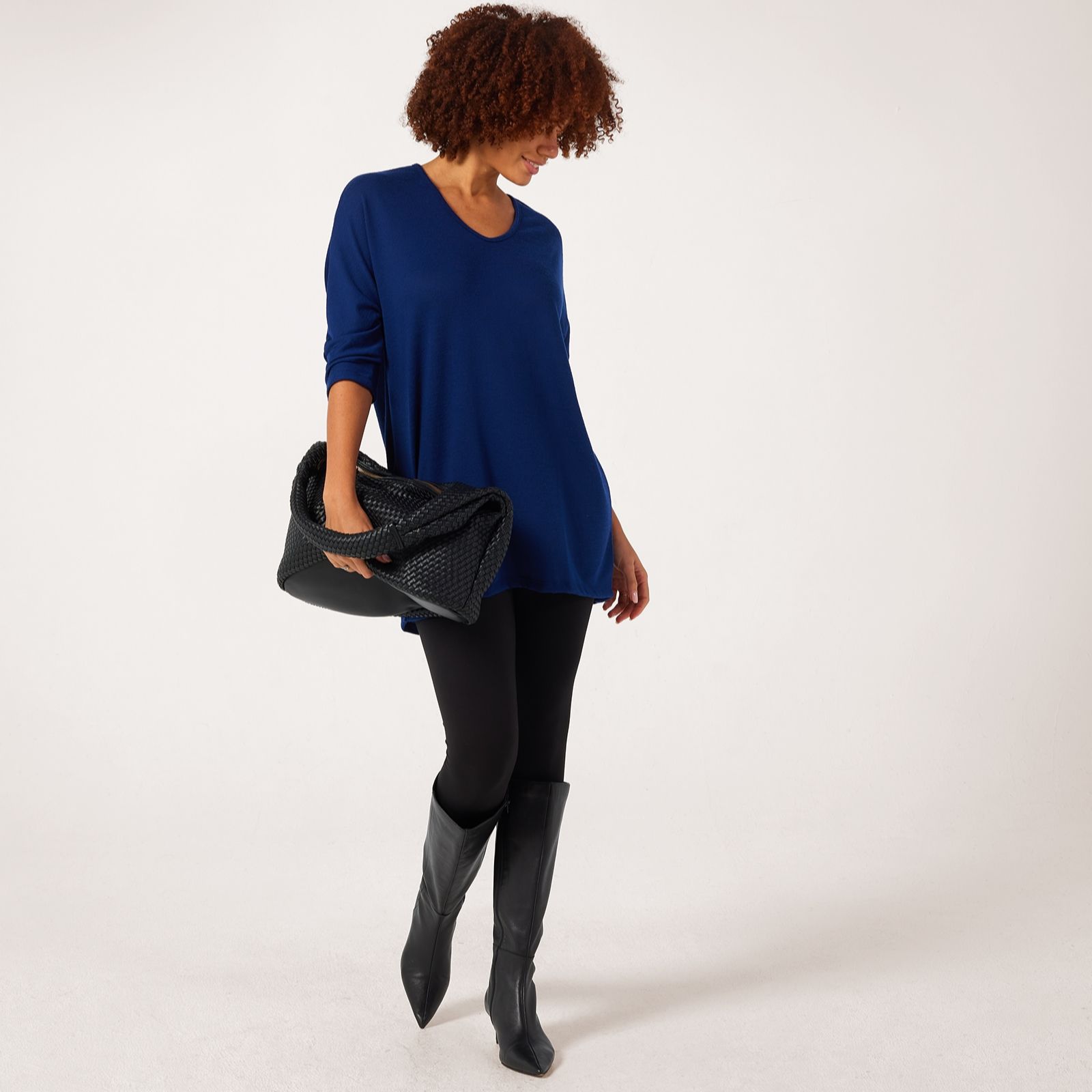 Kim & Co Soft Touch Dolman Sleeve V Neck Tunic