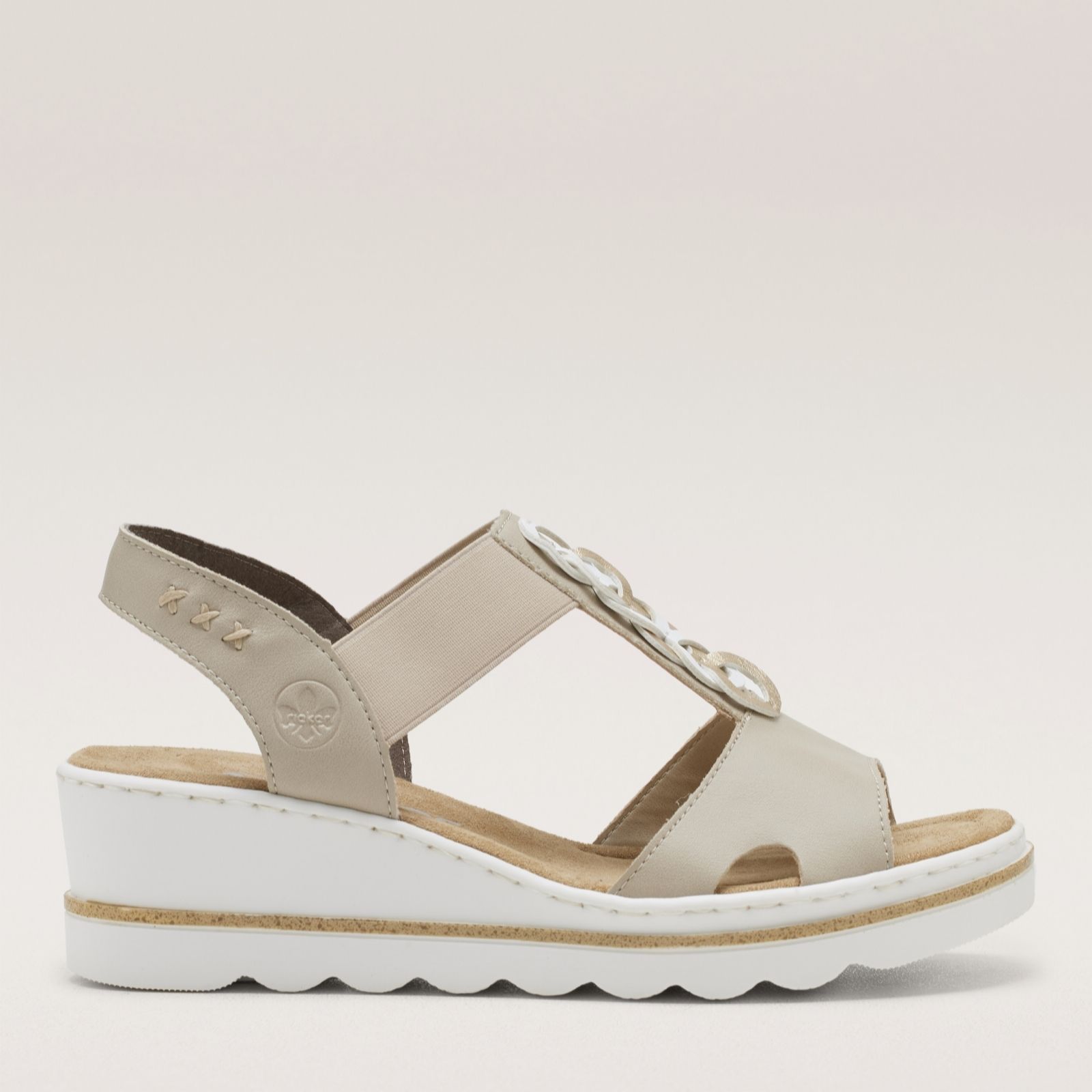 Outlet Rieker Circle Detail Wedge Sandal