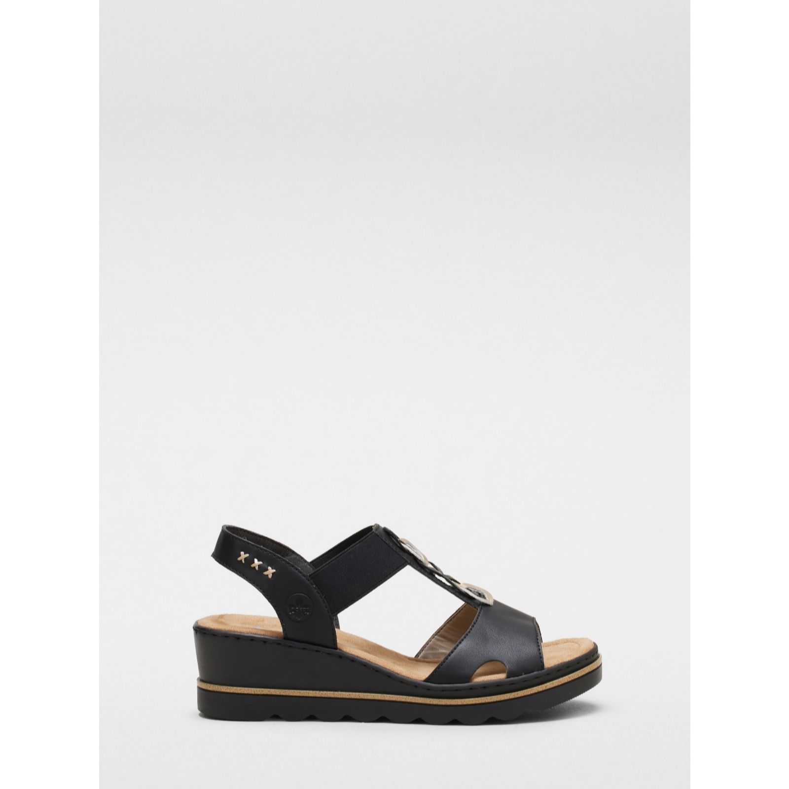 Outlet Rieker Circle Detail Wedge Sandal
