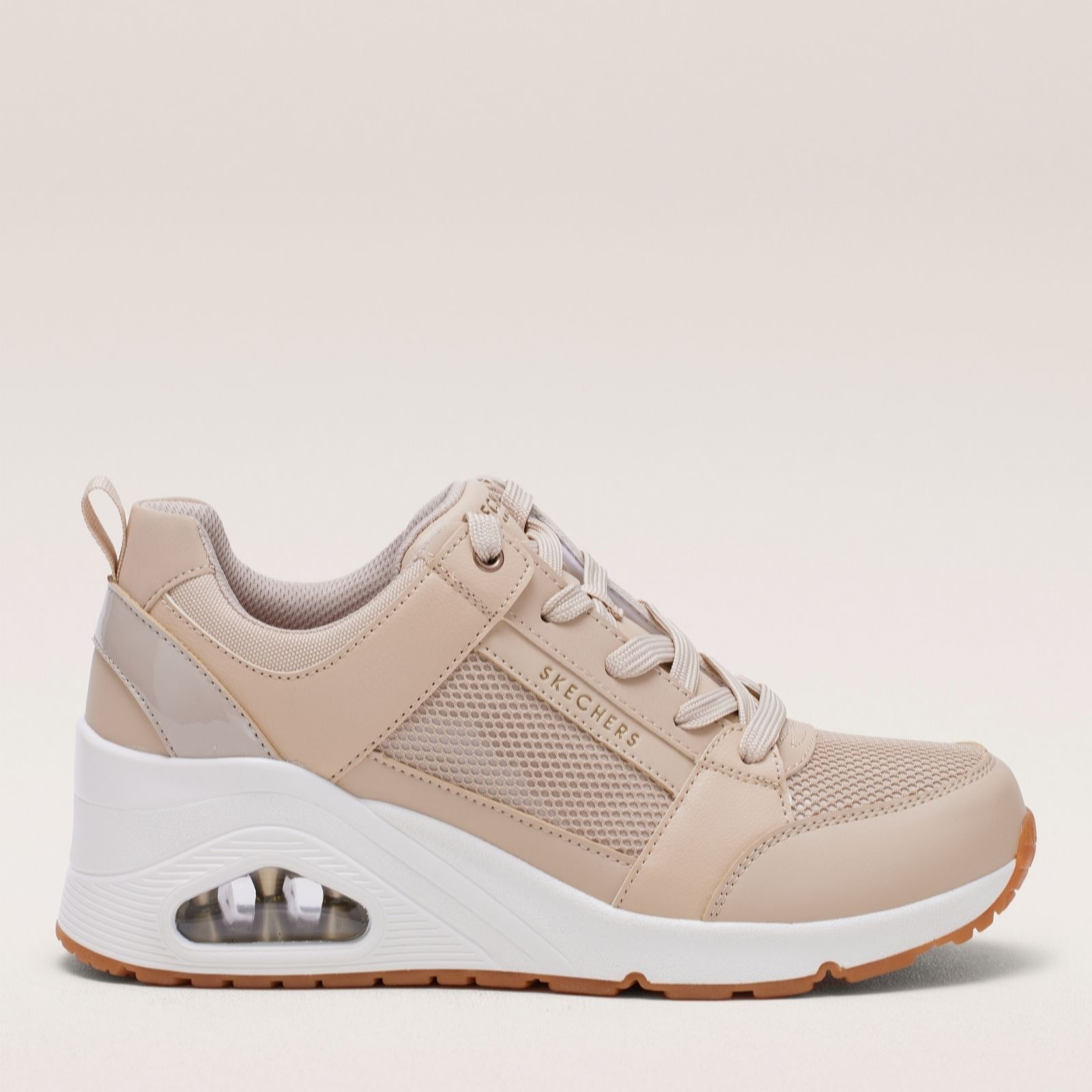 Outlet Skechers Uno Wedge Everything Nice Lace Up Trainer