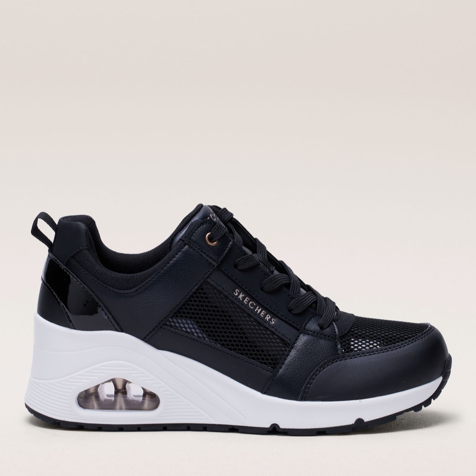 Outlet Skechers Uno Wedge Everything Nice Lace Up Trainer