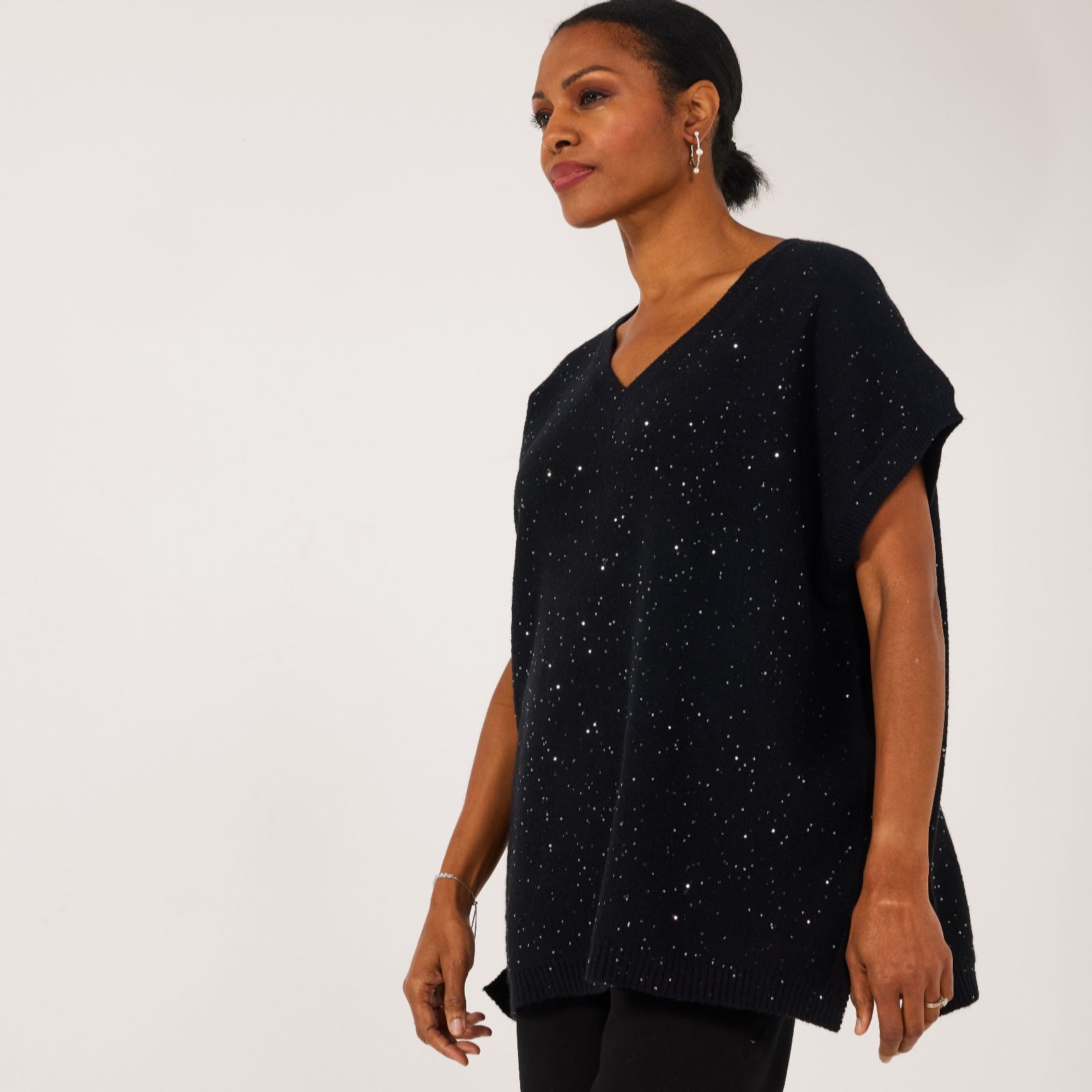 Malissa J Sleeveless Sequin Knit Top