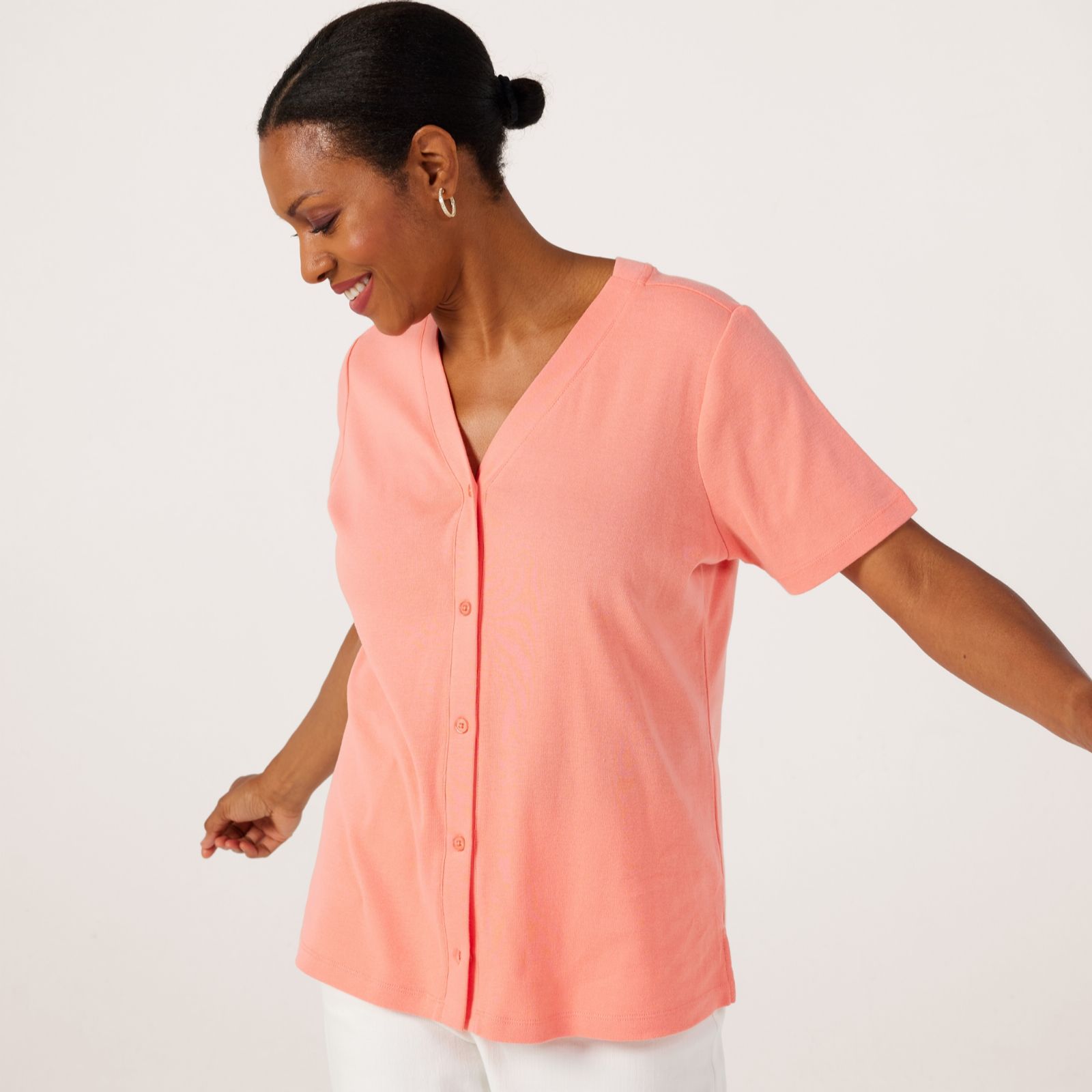 Ruth Langsford Pure Cotton Button Through Top