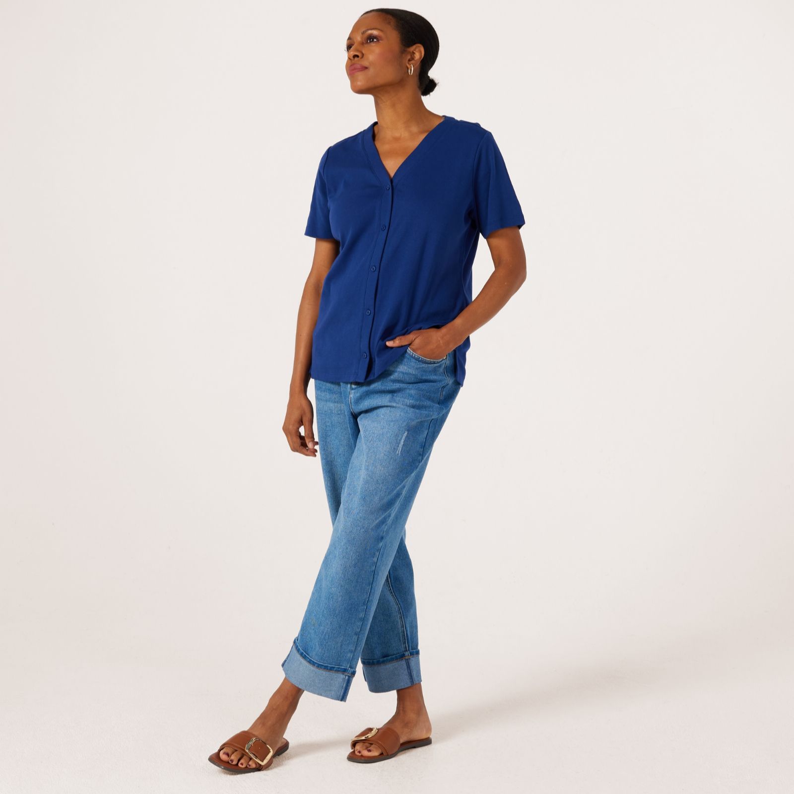 Ruth Langsford Pure Cotton Button Through Top