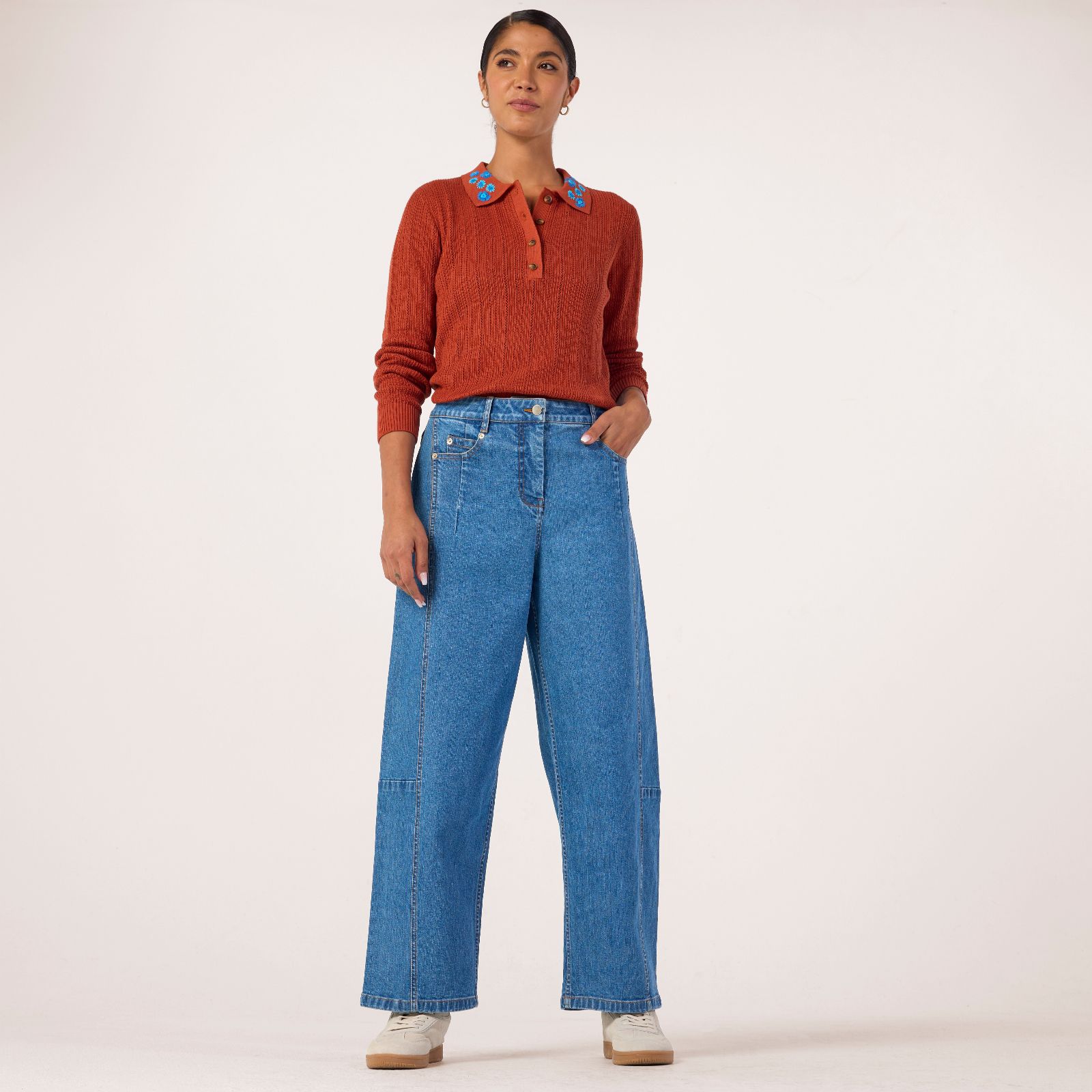 Ben de Lisi Panel Detail Barrel Jean Petite