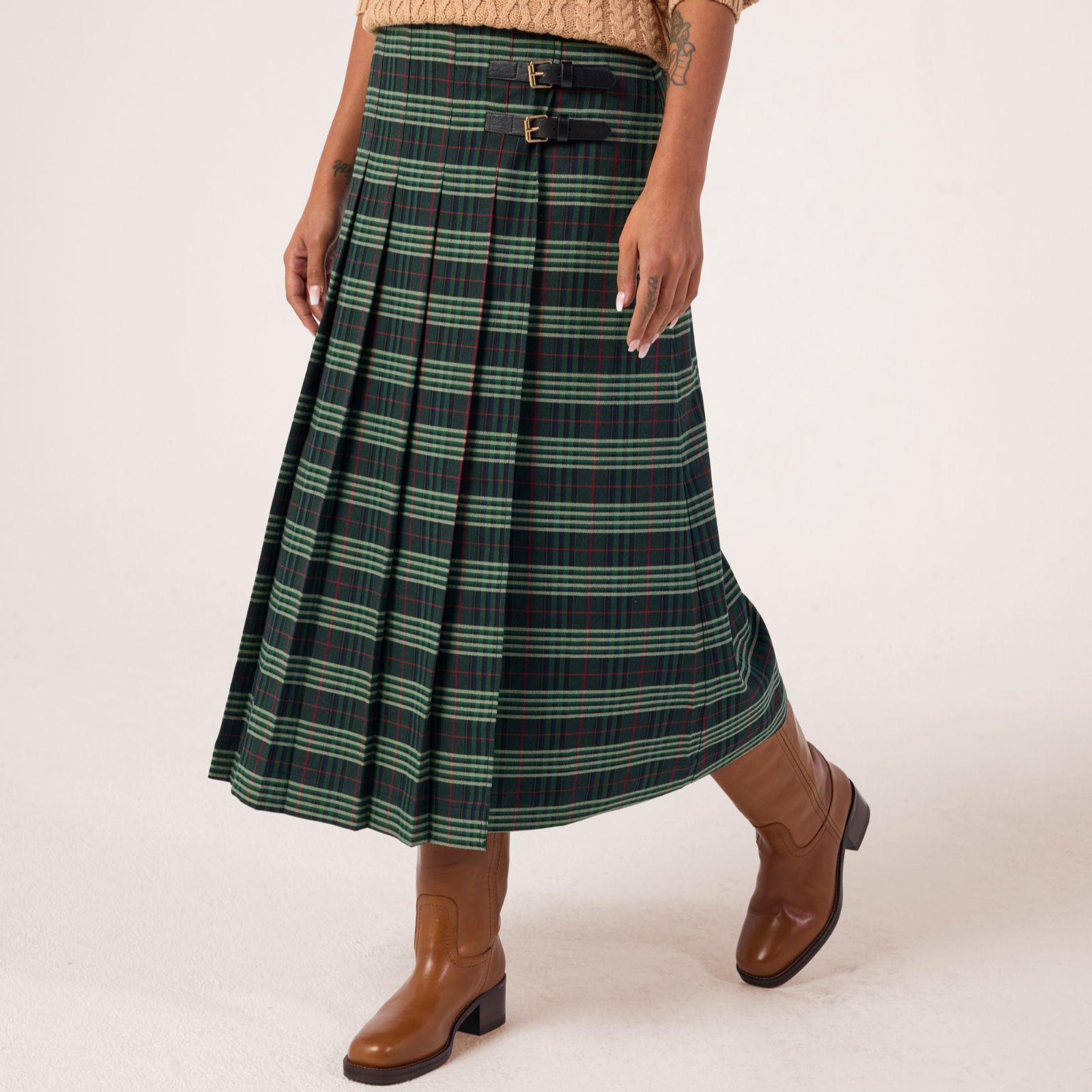 Ben de Lisi Check Kilt Skirt Standard