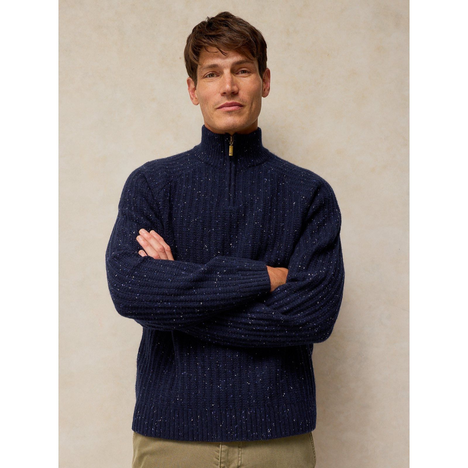 White Stuff Mens Selby Zip Funnel Jumper