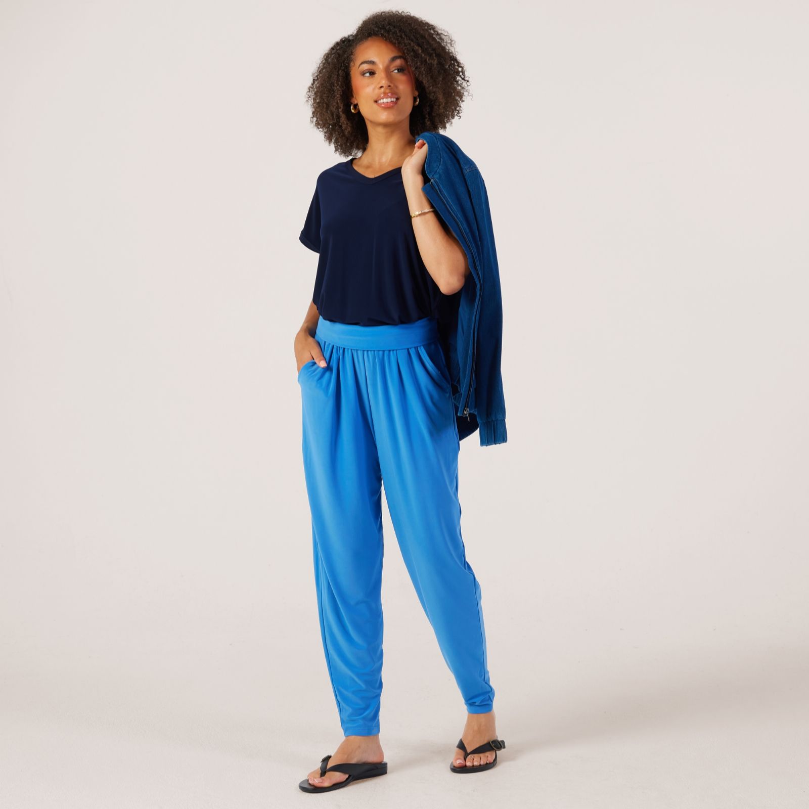 Kim & Co Brazil Jersey Wellness Trousers with Pockets