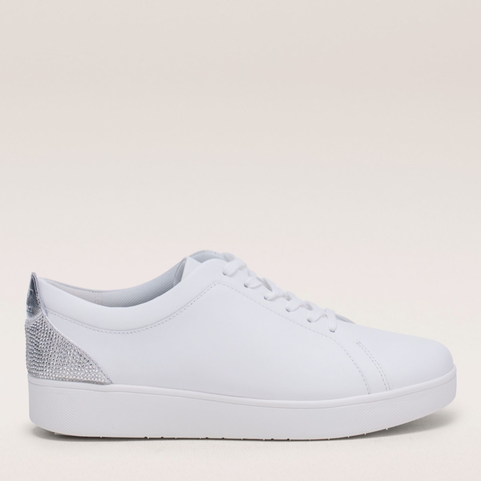 Outlet Fitflop Rally Crystal-back Leather Trainers