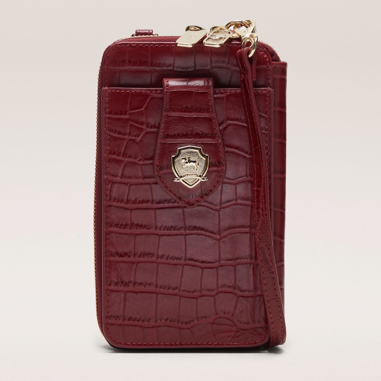 Outlet Paul Costelloe Dressage Croc Leather Phone Bag